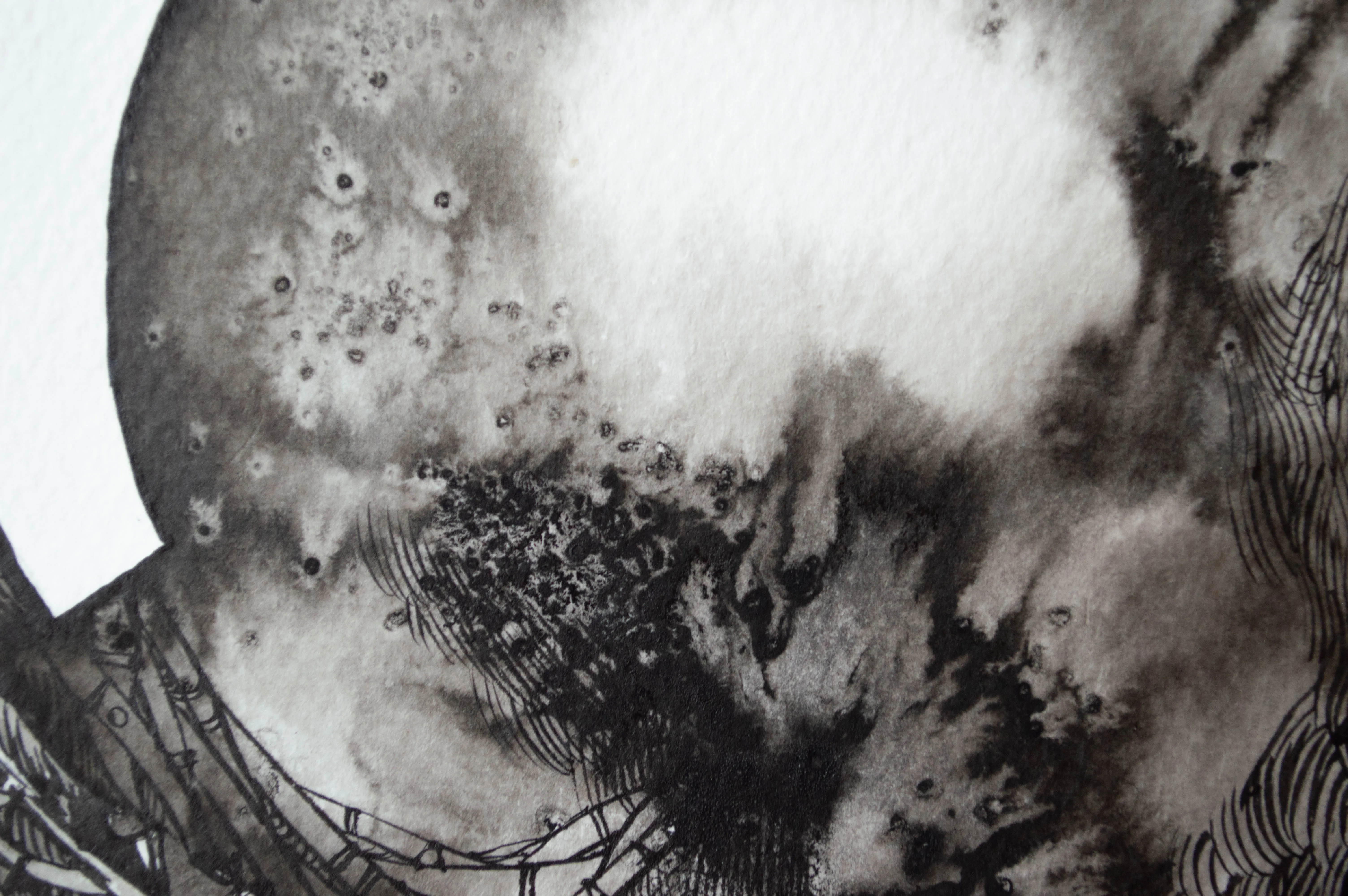 Зображення "Маска | The Mask" від Олександр Макогон, розмір: 80 х 70 см, матеріали: Туш, папір, ціна: $600 Фото 10 з 15.