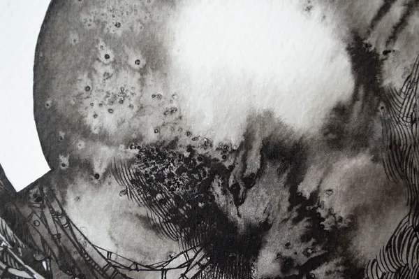 Зображення "Маска | The Mask" від Олександр Макогон, розмір: 80 х 70 см, матеріали: Туш, папір, ціна: $600 Фото 10 з 15.