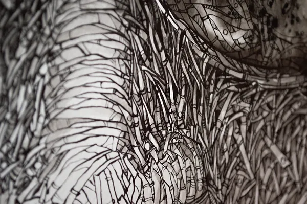 Зображення "Маска | The Mask" від Олександр Макогон, розмір: 80 х 70 см, матеріали: Туш, папір, ціна: $600 Фото 15 з 15.