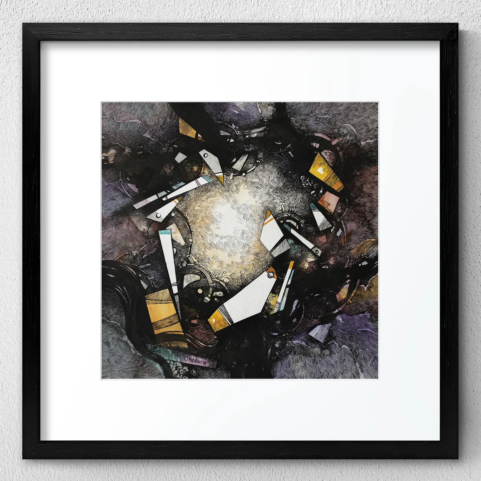 Зображення "Портал | Portal" від Олександр Макогон, розмір: 44 x 44 cm, матеріали: Мастило, акварель, папір, медіум: Графіка, місто: Львів, Україна, серія: Abstract, ціна: $250 Фото 1 з 4.