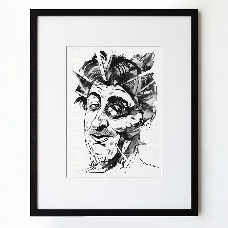 Зображення "Старий Друг | Old Friend" від Олександр Макогон, розмір: 46 x 52 cm, матеріали: туш, бавовняний папір | ink, cotton paper, ціна: $250 Фото 1 з 3.