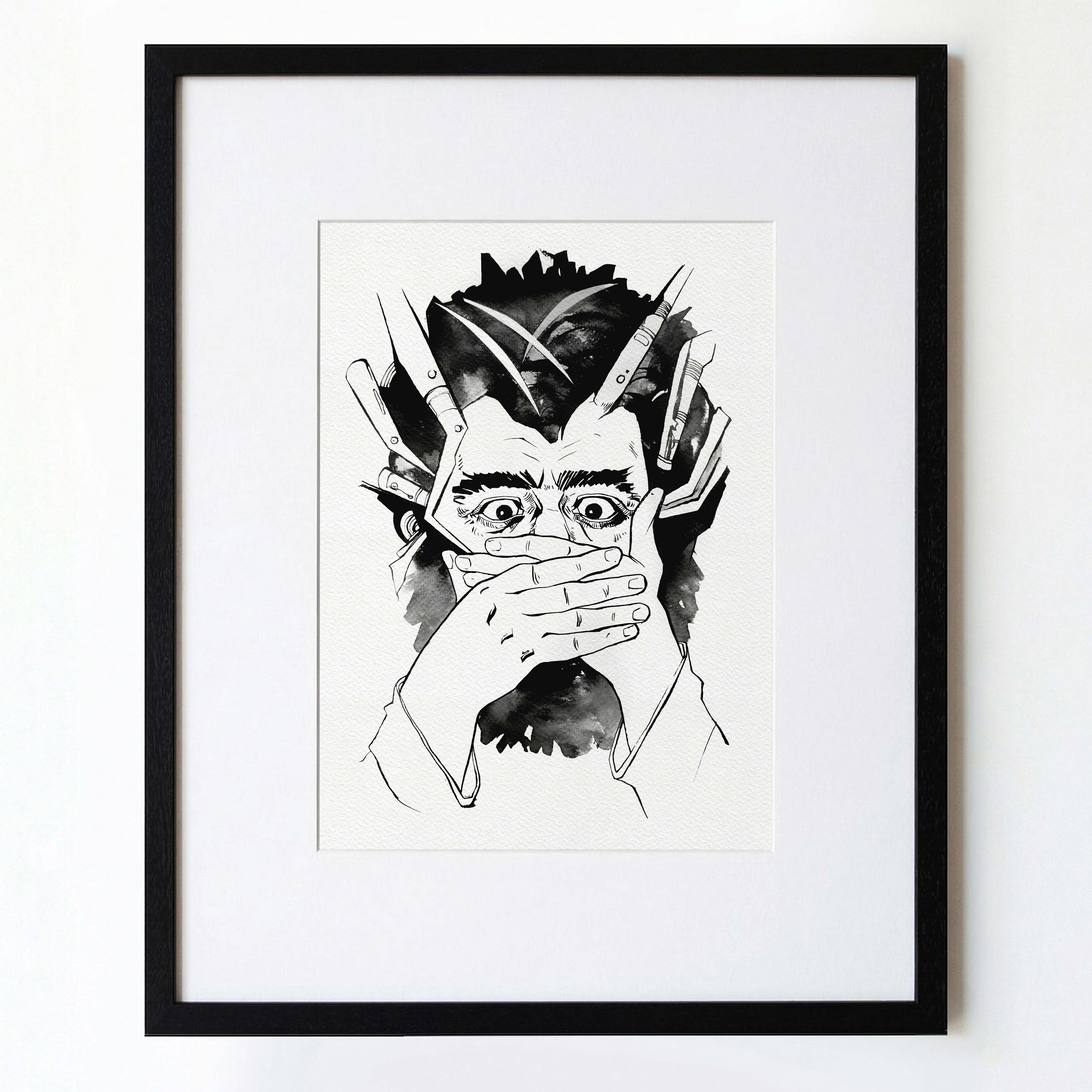 Зображення "Брокер | Broker" від Олександр Макогон, розмір: 46 x 52 cm, матеріали: туш, бавовняний папір | ink, cotton paper, медіум: Графіка, ціна: $250 Фото 1 з 3.