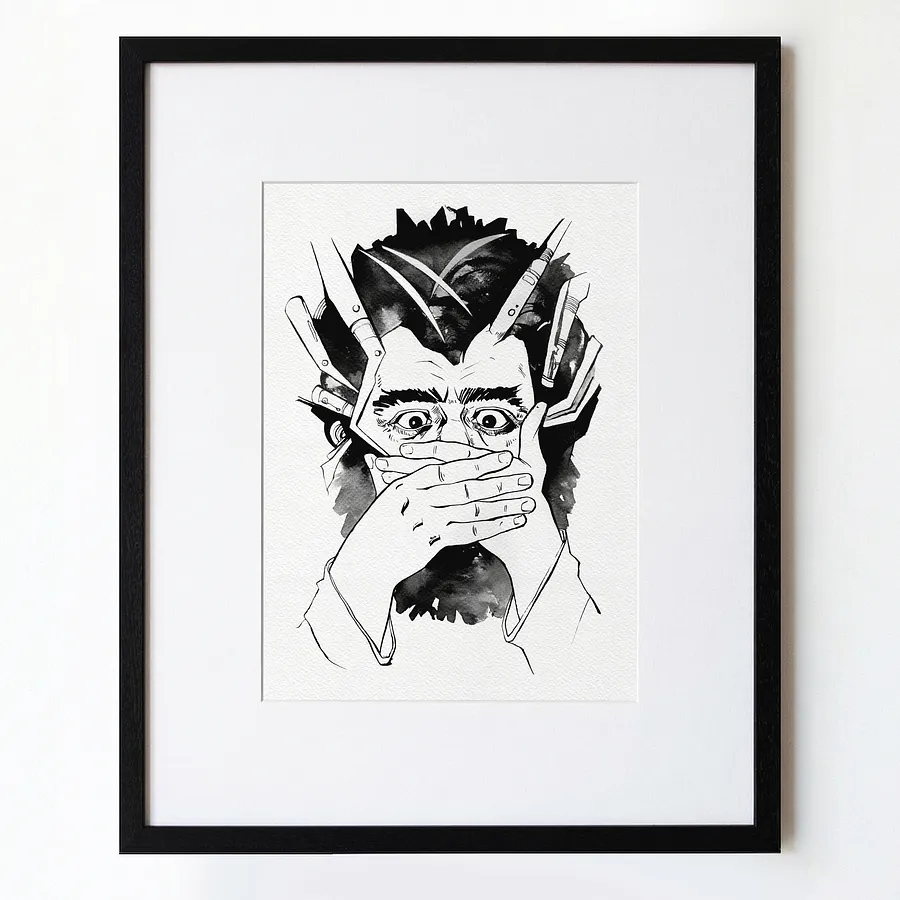 Зображення "Брокер | Broker" від Олександр Макогон, розмір: 46 x 52 cm, матеріали: туш, бавовняний папір | ink, cotton paper, медіум: Графіка, ціна: $250 Фото 1 з 3.