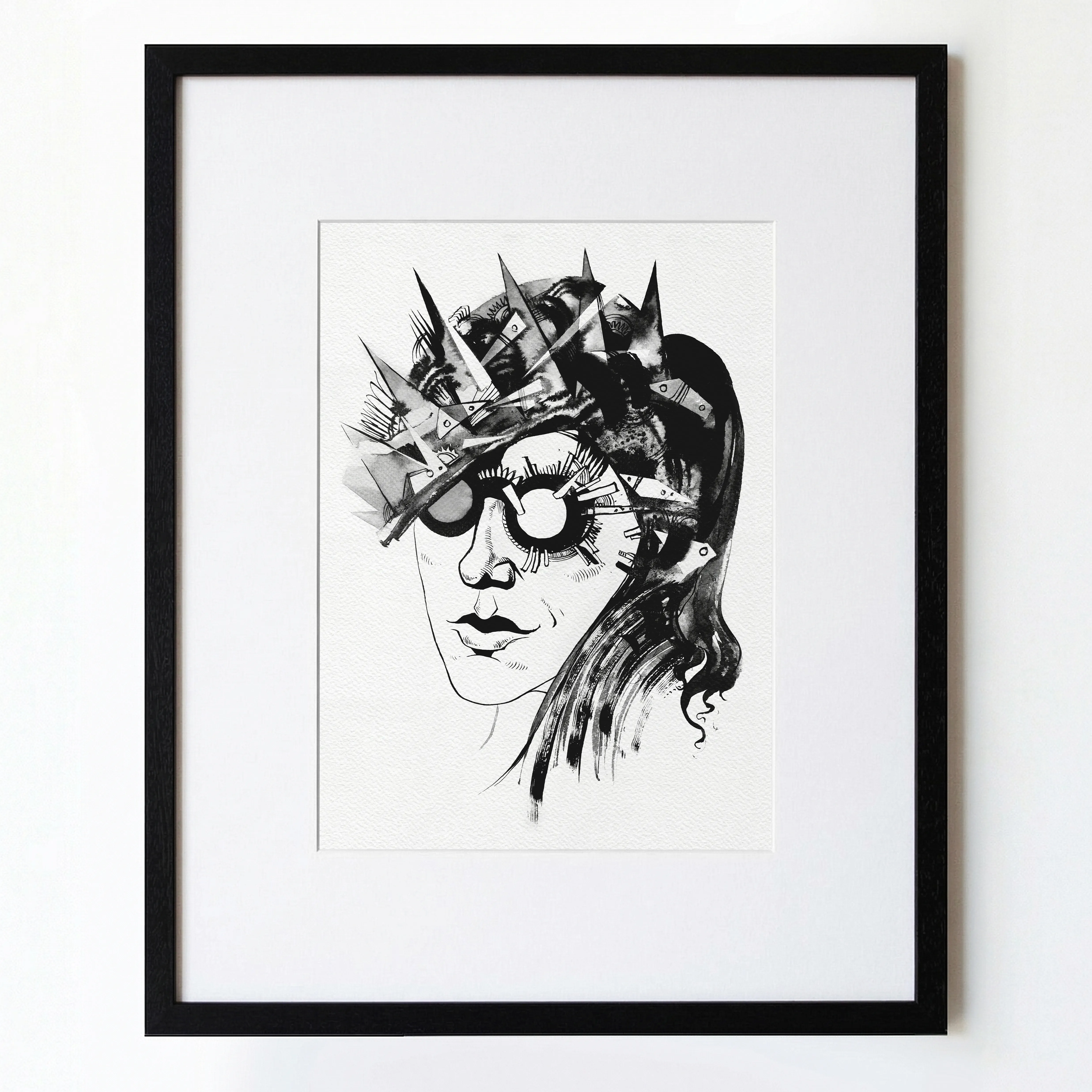 Зображення "Графиня | Countess" від Олександр Макогон, розмір: 46 x 52 cm, матеріали: туш, бавовняний папір | ink, cotton paper, медіум: Графіка, ціна: $250 Фото 1 з 3.