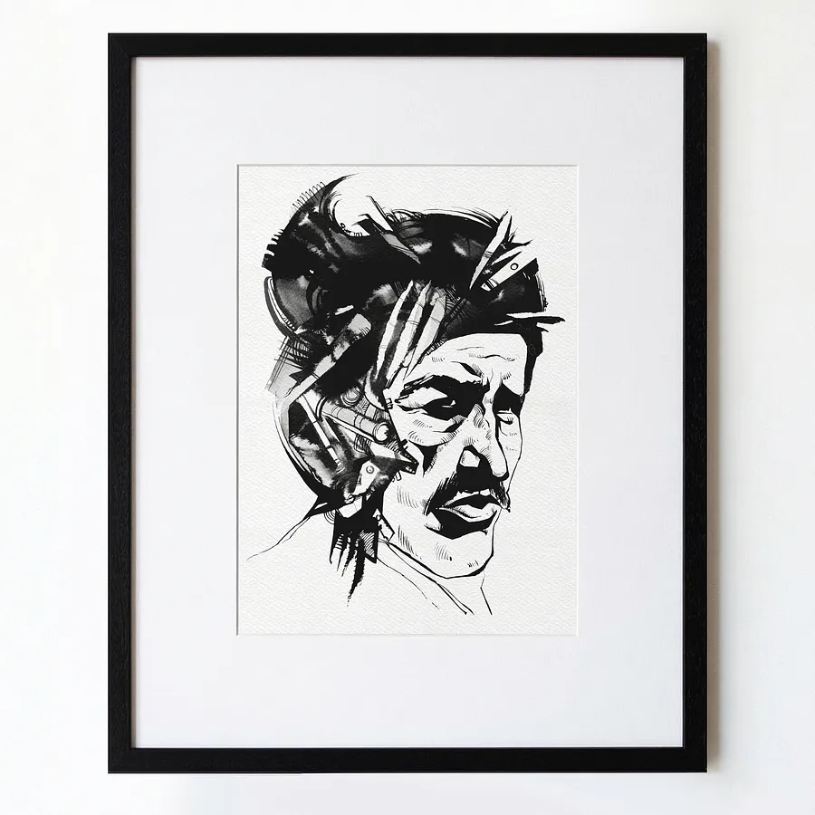 Зображення "Зброяр | Gunsmith" від Олександр Макогон, розмір: 46 x 52 cm, матеріали: туш, бавовняний папір | ink, cotton paper, медіум: Графіка, ціна: $250 Фото 1 з 3.