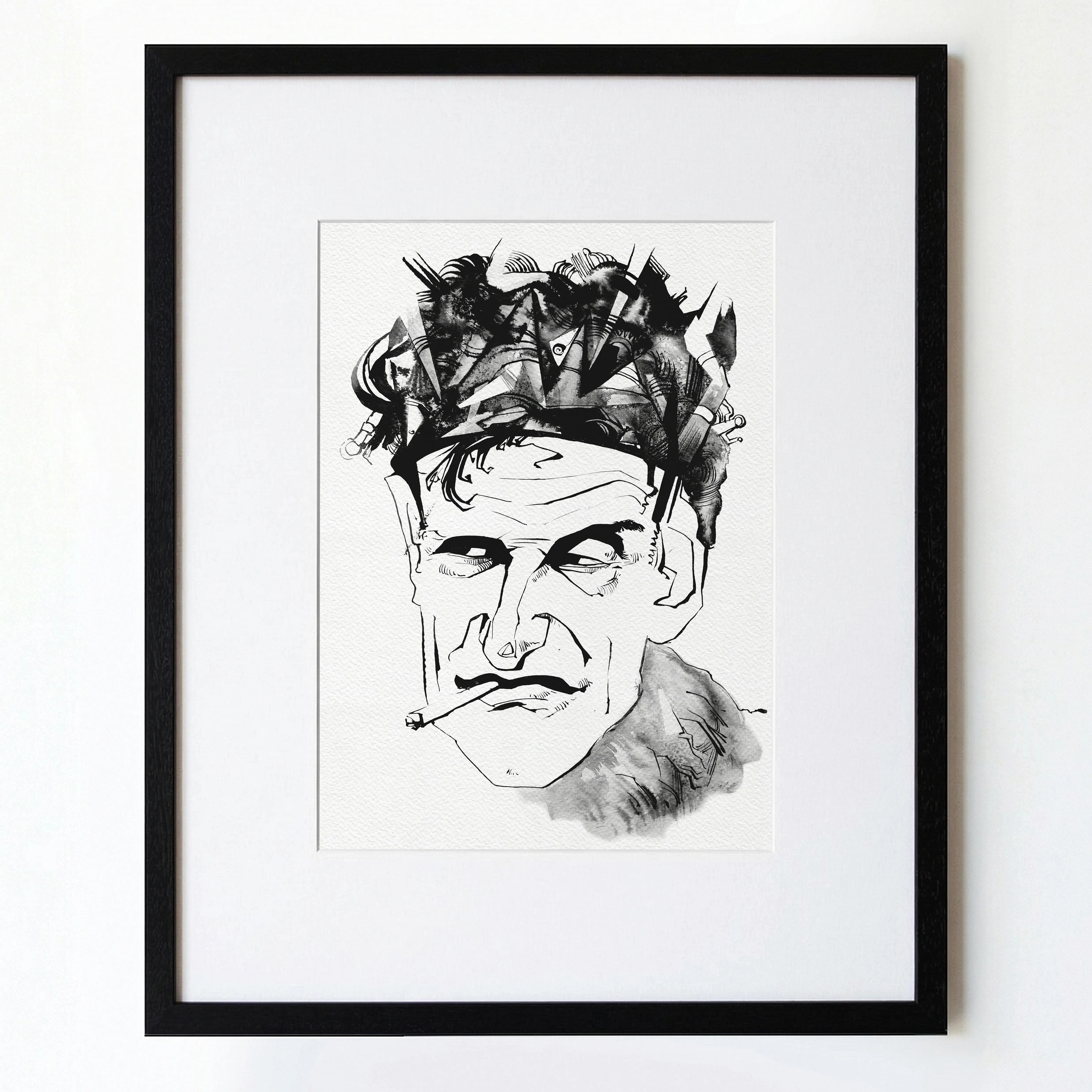 Зображення "Король | King" від Олександр Макогон, розмір: 46 x 52 cm, матеріали: туш, бавовняний папір | ink, cotton paper, медіум: Графіка, ціна: $250 Фото 1 з 3.