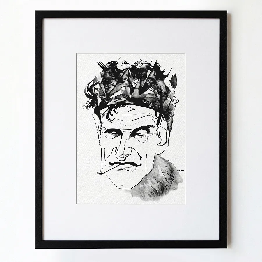 Зображення "Король | King" від Олександр Макогон, розмір: 46 x 52 cm, матеріали: туш, бавовняний папір | ink, cotton paper, медіум: Графіка, ціна: $250 Фото 1 з 3.