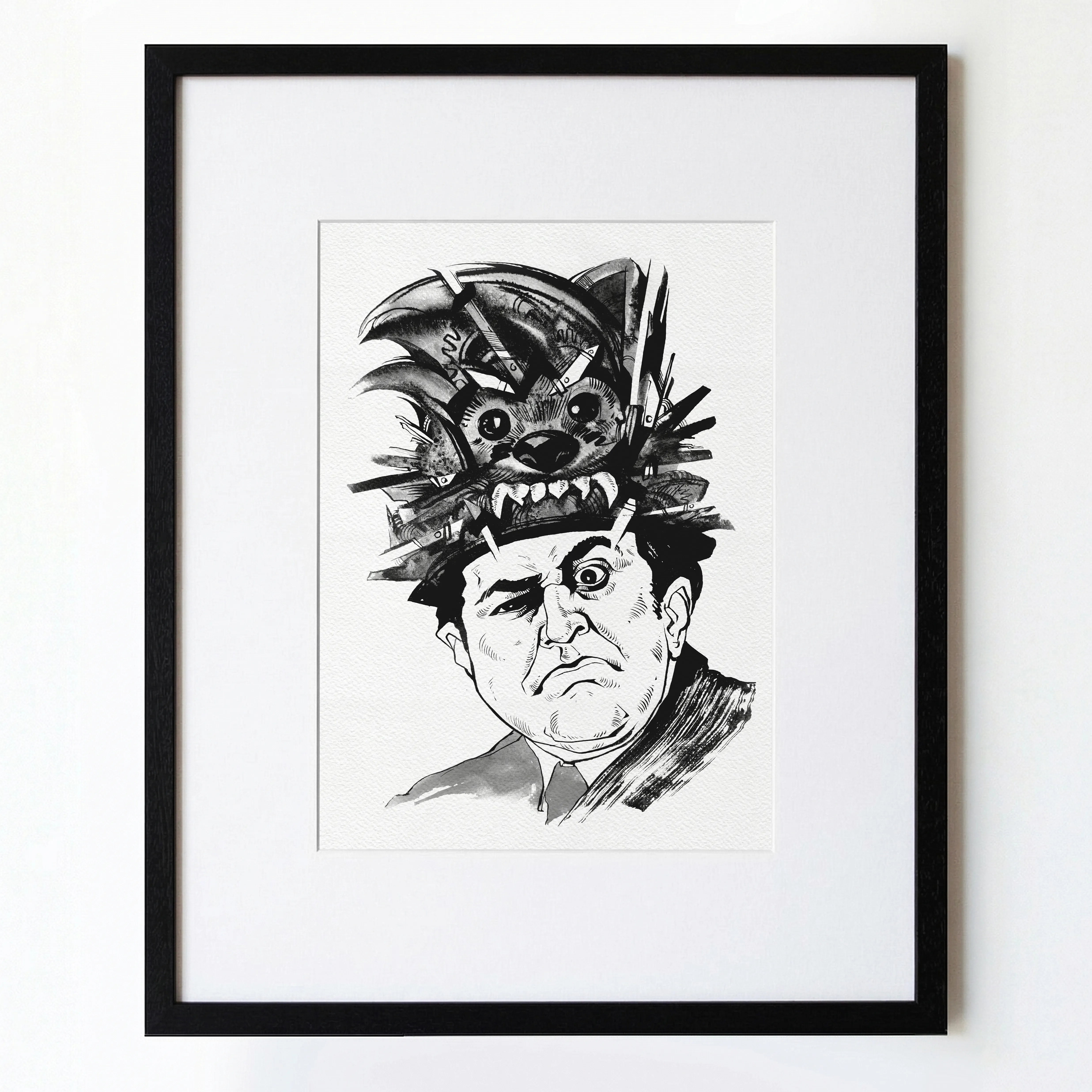 Зображення "Колекціонер | Collector" від Олександр Макогон, розмір: 46 x 52 cm, матеріали: туш, бавовняний папір | ink, cotton paper, медіум: Графіка, ціна: $250 Фото 1 з 3.