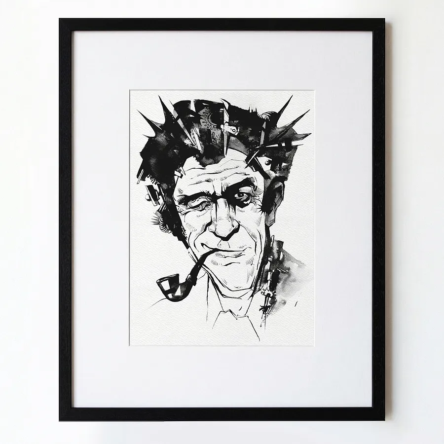 Зображення "Моряк | Sailor" від Олександр Макогон, розмір: 46 x 52 cm, матеріали: туш, бавовняний папір | ink, cotton paper, медіум: Графіка, ціна: $250 Фото 1 з 3.