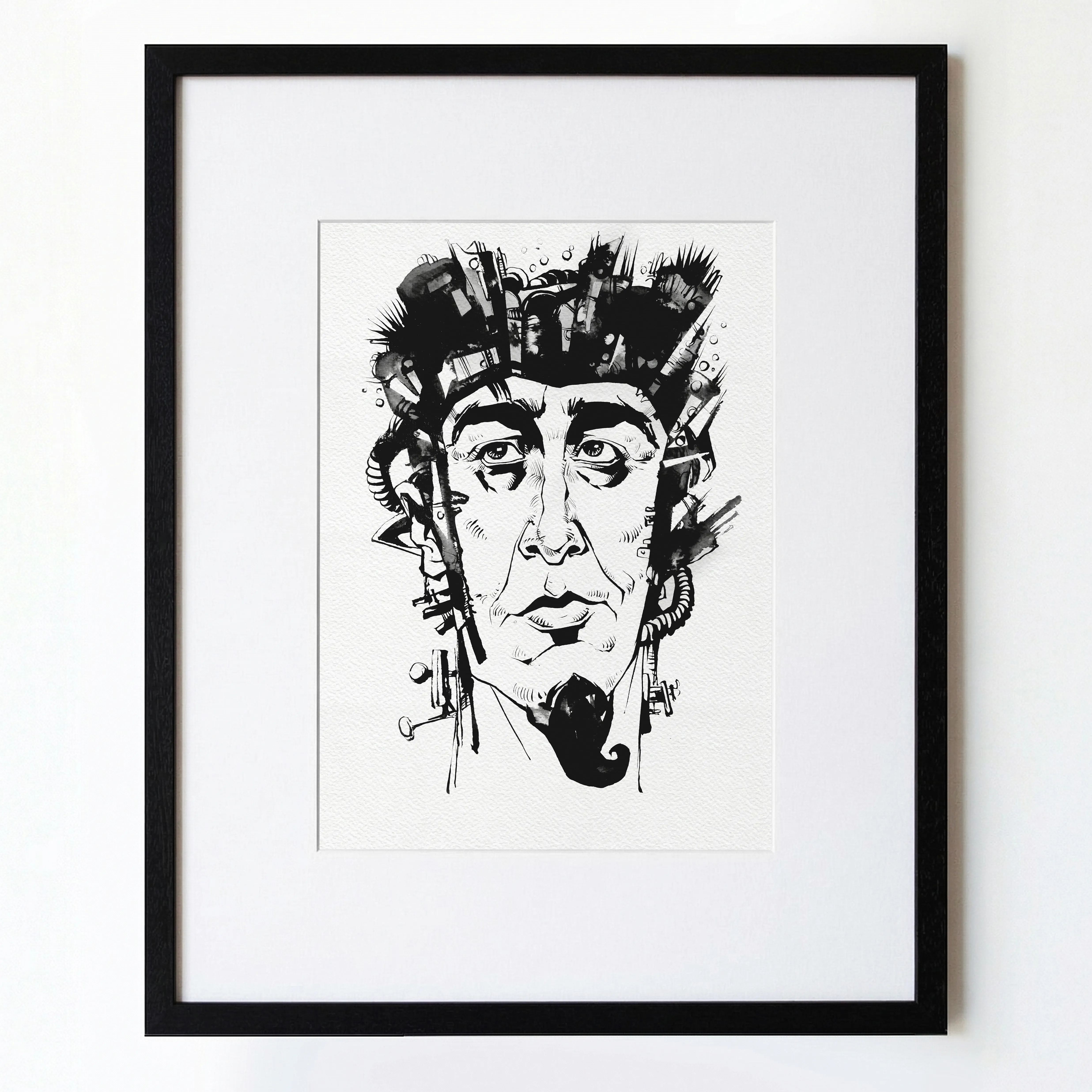 Зображення "Винахідник | Inventor" від Олександр Макогон, розмір: 46 x 52 cm, матеріали: туш, бавовняний папір | ink, cotton paper, медіум: Графіка, ціна: $250 Фото 1 з 3.