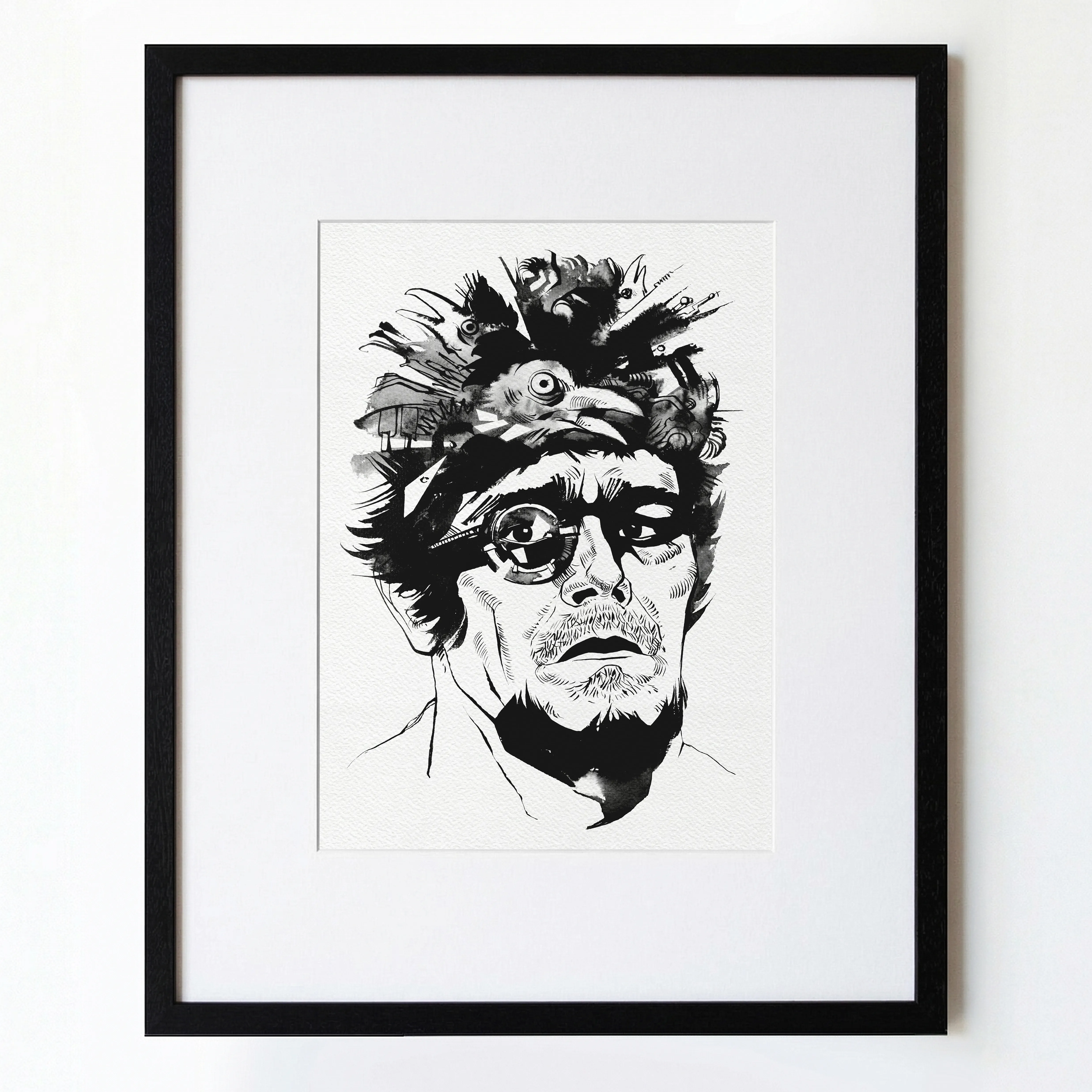 Зображення "Мисливець | Hunter" від Олександр Макогон, розмір: 46 x 52 cm, матеріали: туш, бавовняний папір | ink, cotton paper, медіум: Графіка, ціна: $250 Фото 1 з 3.