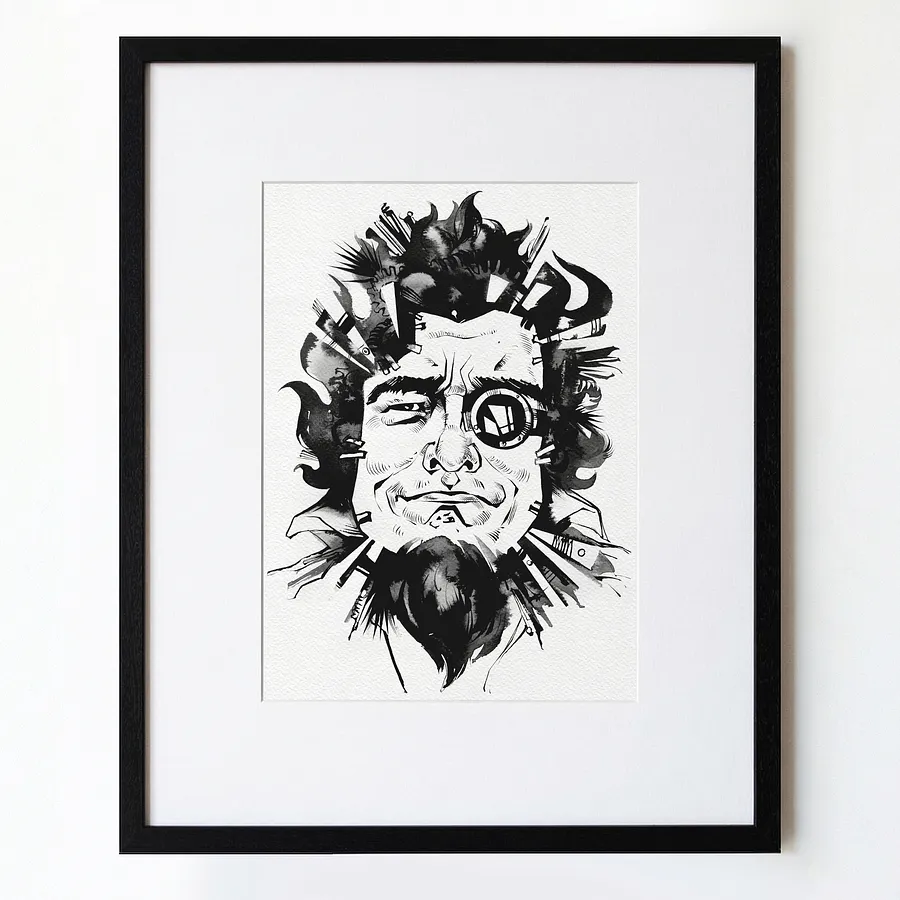 Зображення "Ювелір | Jeweler" від Олександр Макогон, розмір: 46 x 52 cm, матеріали: туш, бавовняний папір | ink, cotton paper, медіум: Графіка, ціна: $250 Фото 1 з 3.