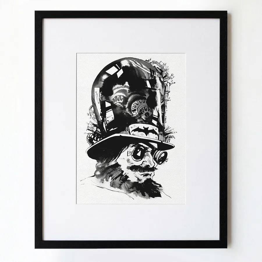 Зображення "Вчений | Scientist" від Олександр Макогон, розмір: 46 x 52 cm, матеріали: туш, бавовняний папір | ink, cotton paper, медіум: Графіка, ціна: $250 Фото 1 з 3.