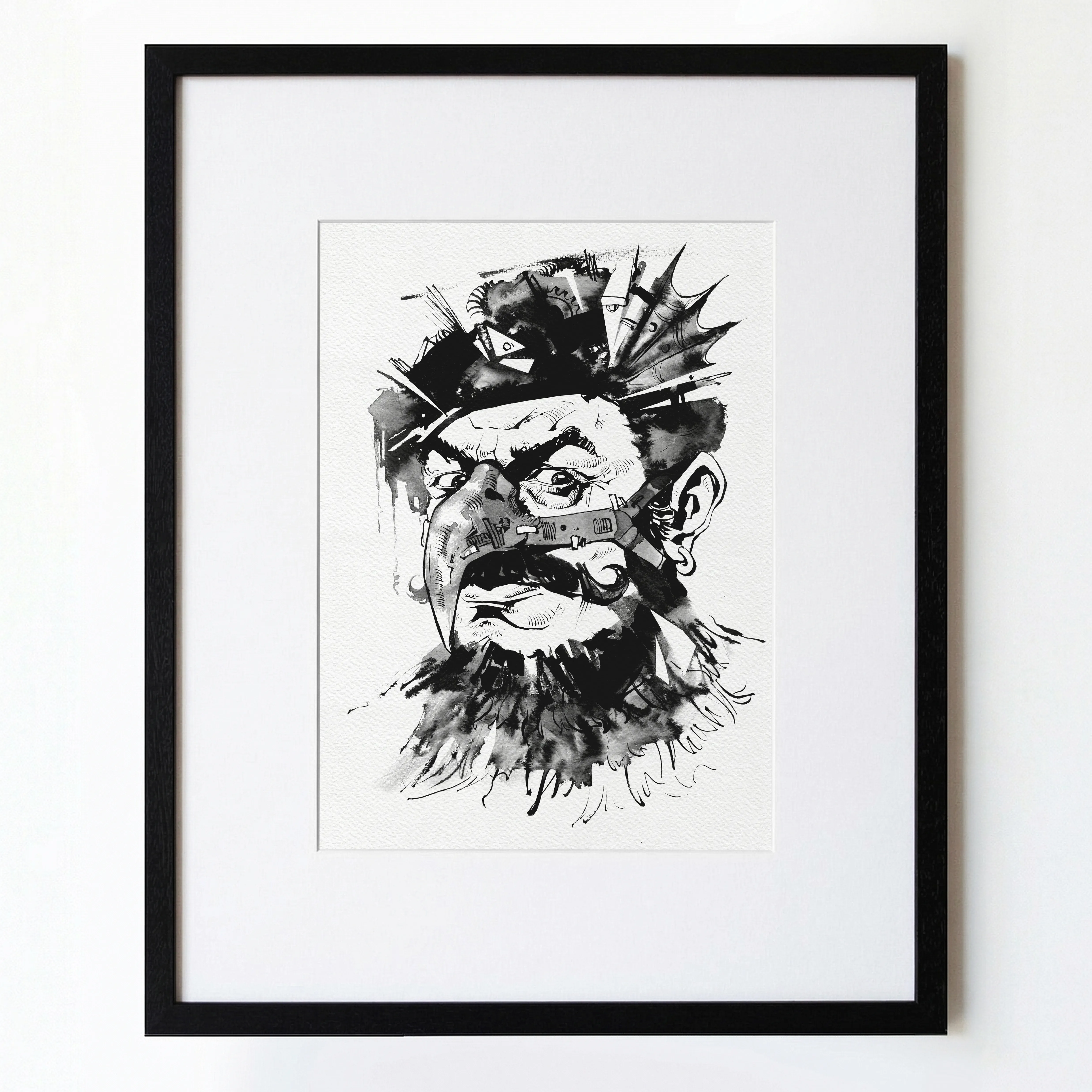 Зображення "Орнітолог | Ornithologist" від Олександр Макогон, розмір: 46 x 52 cm, матеріали: туш, бавовняний папір | ink, cotton paper, медіум: Графіка, ціна: $250 Фото 1 з 3.