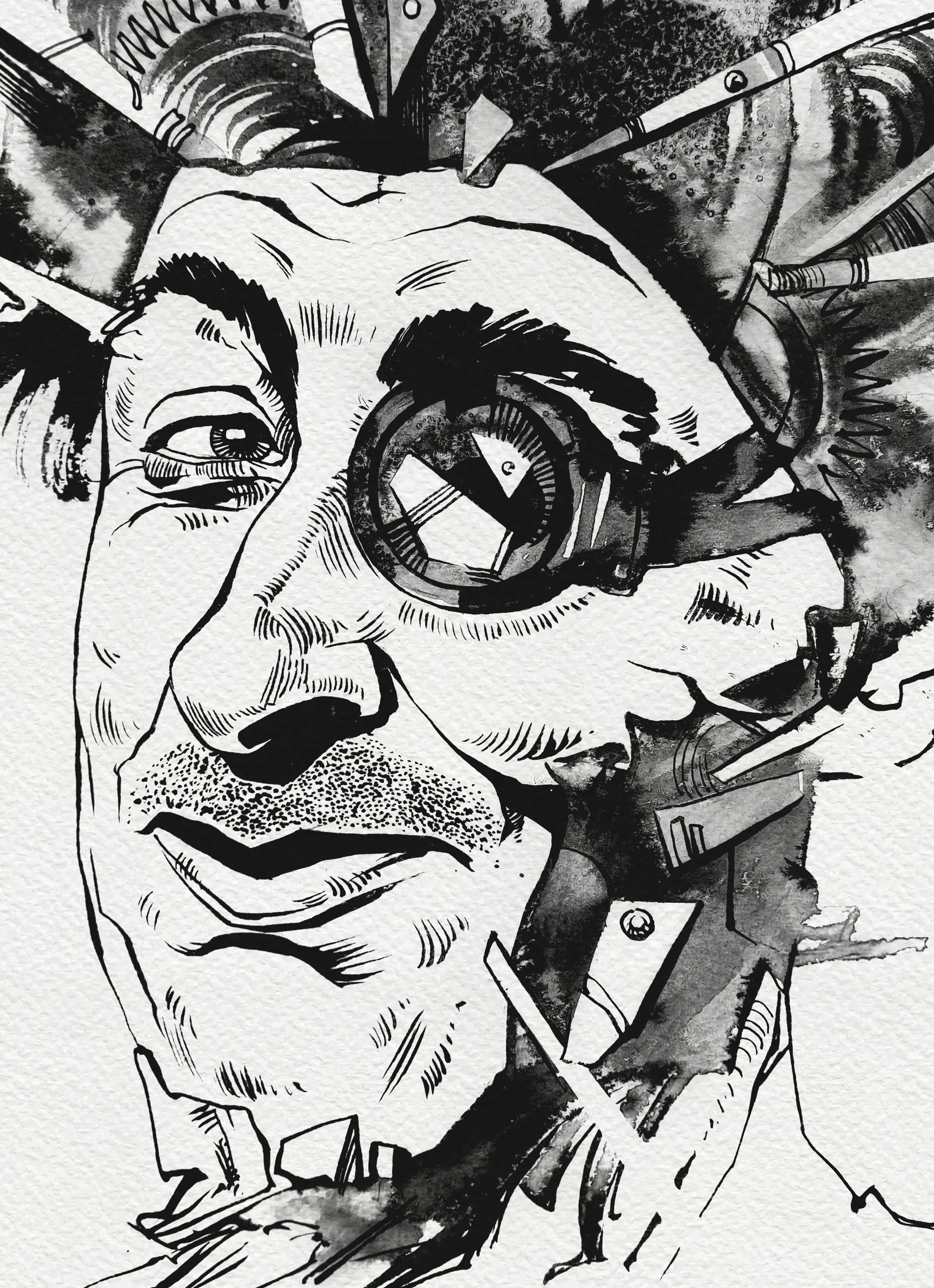 Зображення "Старий Друг | Old Friend" від Олександр Макогон, розмір: 46 x 52 cm, матеріали: туш, бавовняний папір | ink, cotton paper, ціна: $250 Фото 3 з 3.