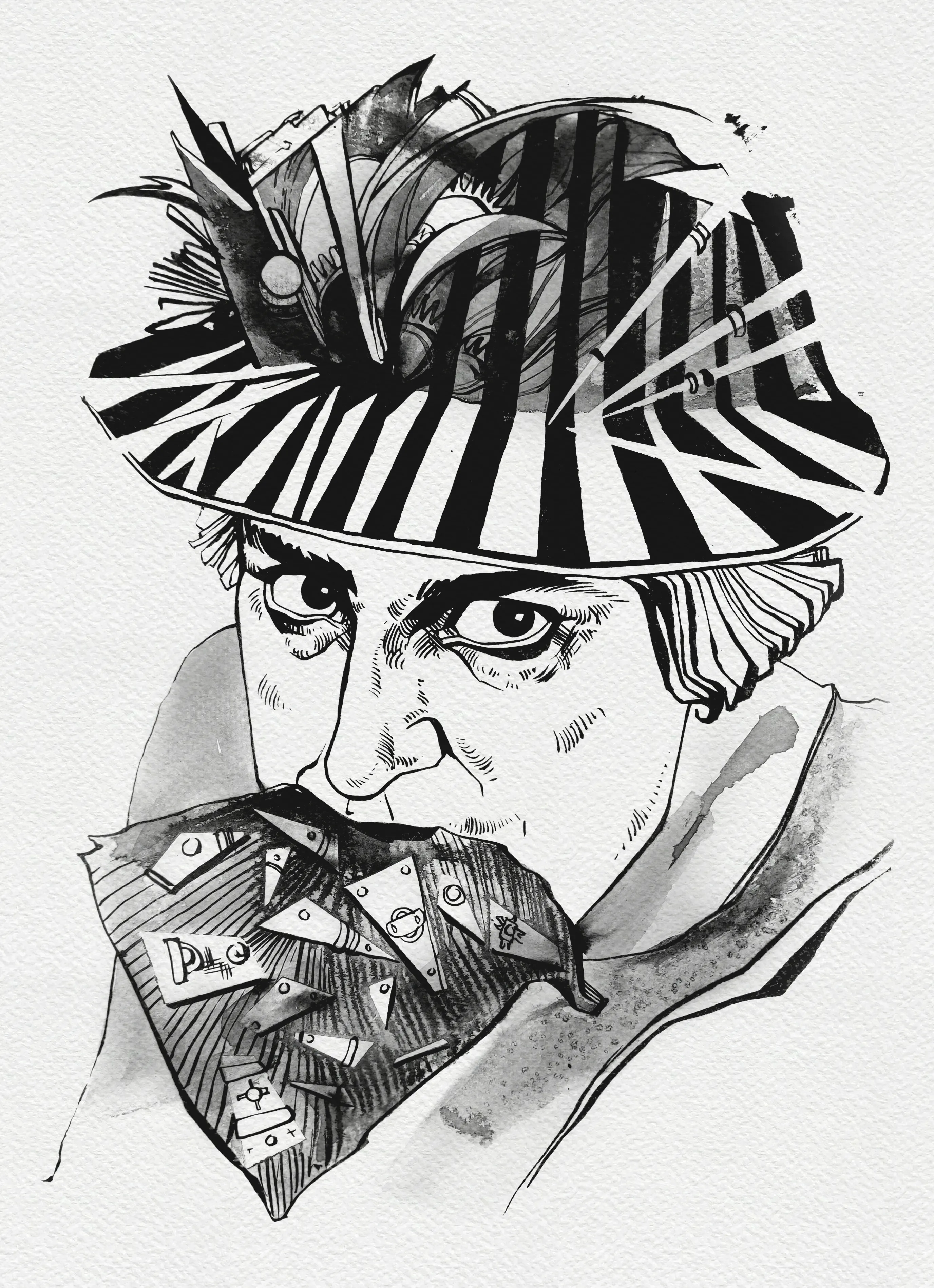 Зображення "Флорист | Florist" від Олександр Макогон, розмір: 46 x 52 cm, матеріали: туш, бавовняний папір | ink, cotton paper, медіум: Графіка, ціна: $250 Фото 2 з 3.