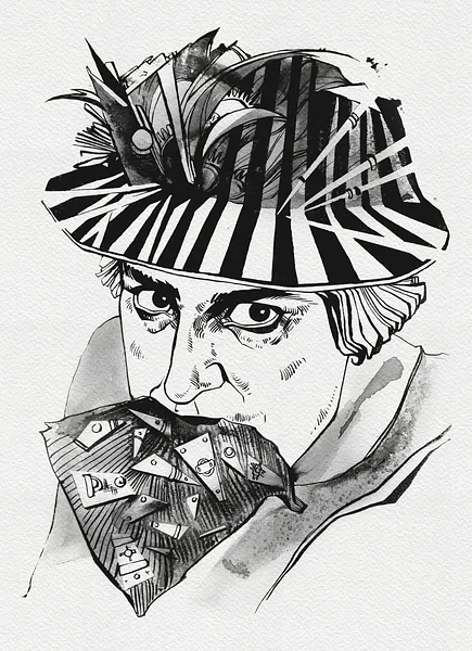 Зображення "Флорист | Florist" від Олександр Макогон, розмір: 46 x 52 cm, матеріали: туш, бавовняний папір | ink, cotton paper, медіум: Графіка, ціна: $250 Фото 2 з 3.