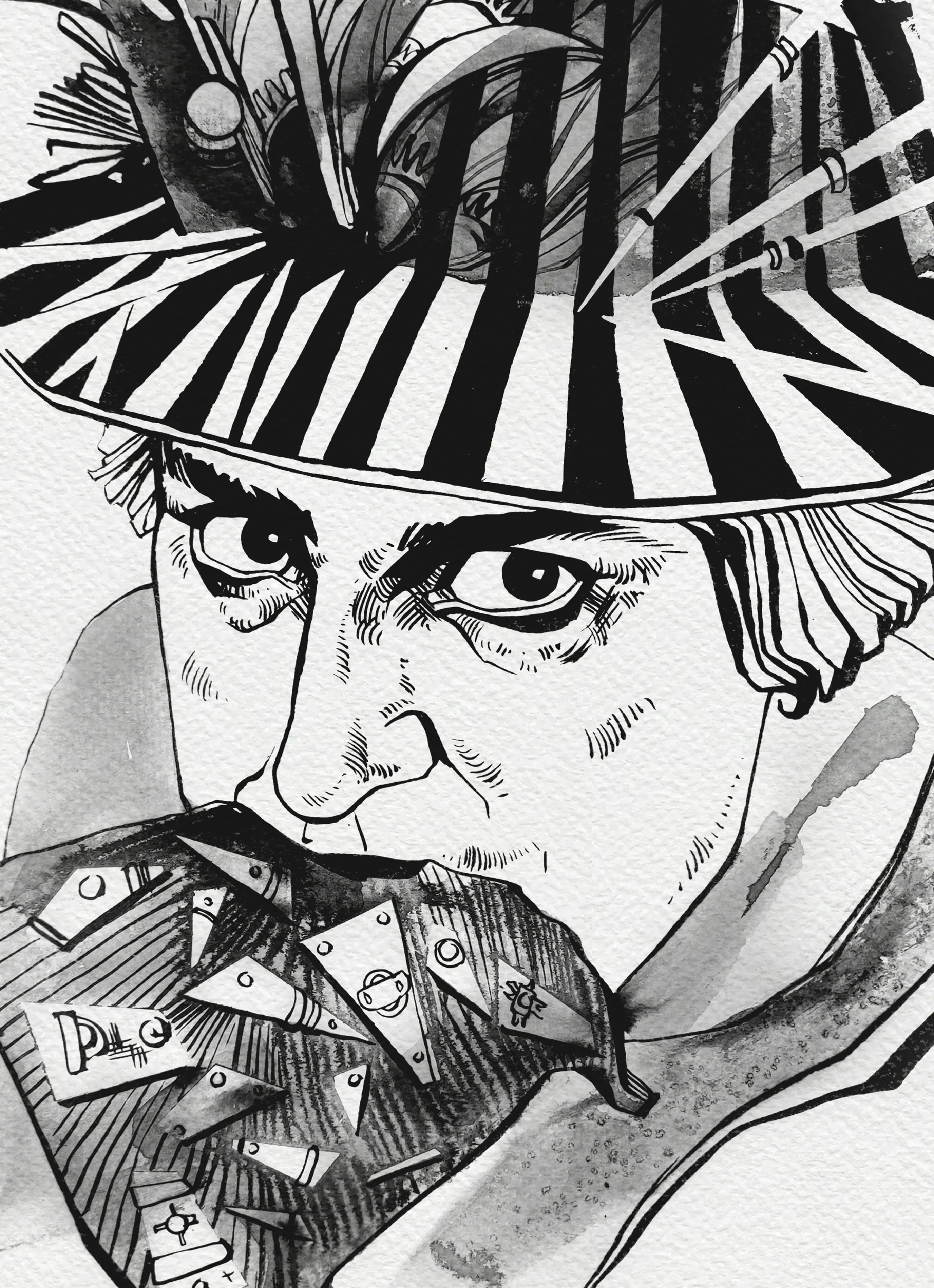 Зображення "Флорист | Florist" від Олександр Макогон, розмір: 46 x 52 cm, матеріали: туш, бавовняний папір | ink, cotton paper, медіум: Графіка, ціна: $250 Фото 3 з 3.