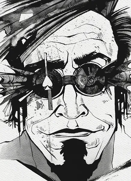 Зображення "Азартний гравець | Gambler" від Олександр Макогон, розмір: 46 x 52 cm, матеріали: туш, бавовняний папір | ink, cotton paper, медіум: Графіка, ціна: $250 Фото 3 з 3.