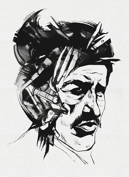 Зображення "Зброяр | Gunsmith" від Олександр Макогон, розмір: 46 x 52 cm, матеріали: туш, бавовняний папір | ink, cotton paper, медіум: Графіка, ціна: $250 Фото 2 з 3.