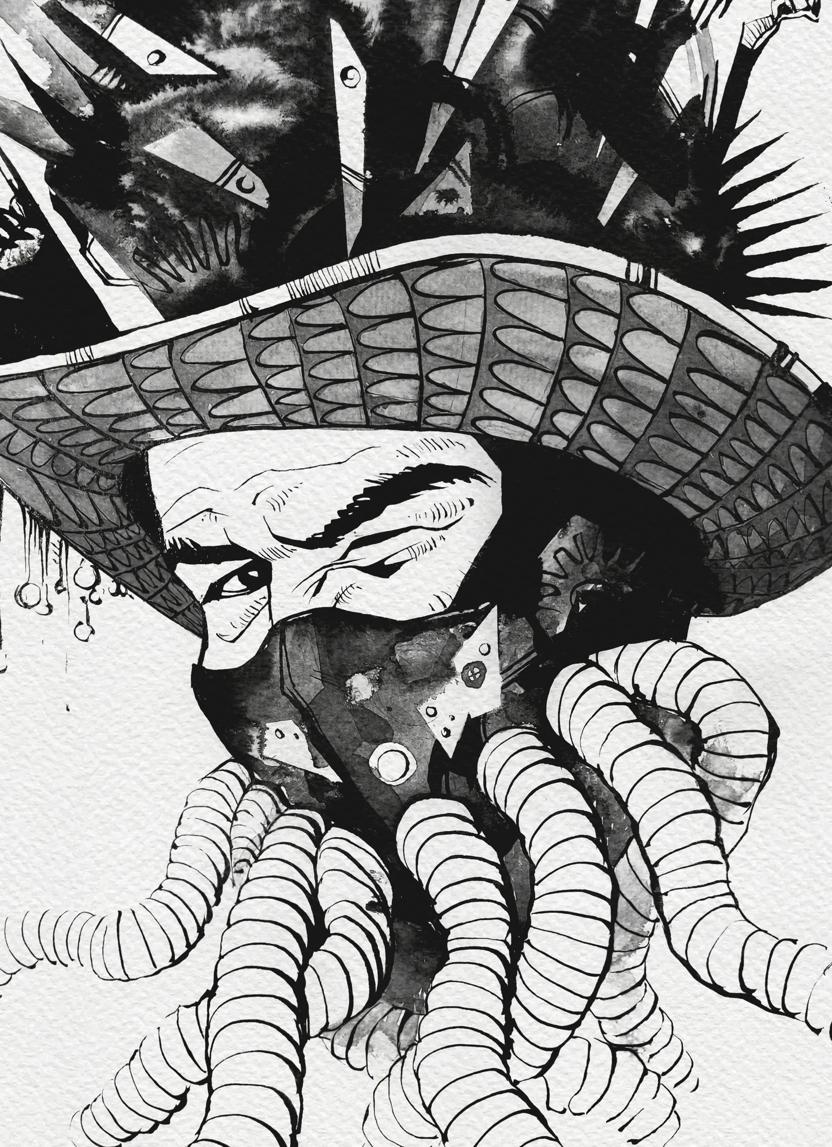 Зображення "Маг | Wizard" від Олександр Макогон, розмір: 46 x 52 cm, матеріали: туш, бавовняний папір | ink, cotton paper, медіум: Графіка, ціна: $250 Фото 3 з 3.