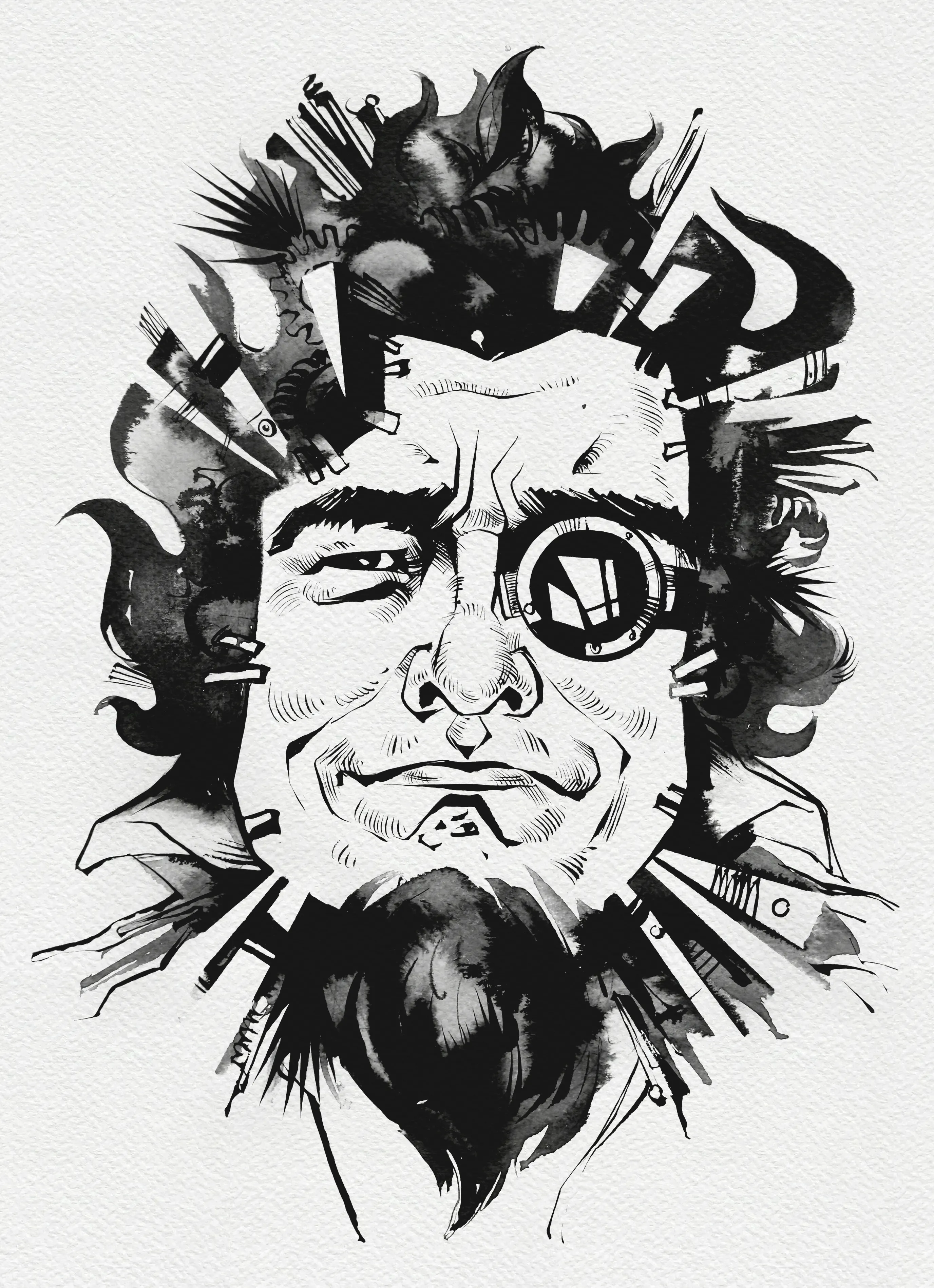 Зображення "Ювелір | Jeweler" від Олександр Макогон, розмір: 46 x 52 cm, матеріали: туш, бавовняний папір | ink, cotton paper, медіум: Графіка, ціна: $250 Фото 2 з 3.