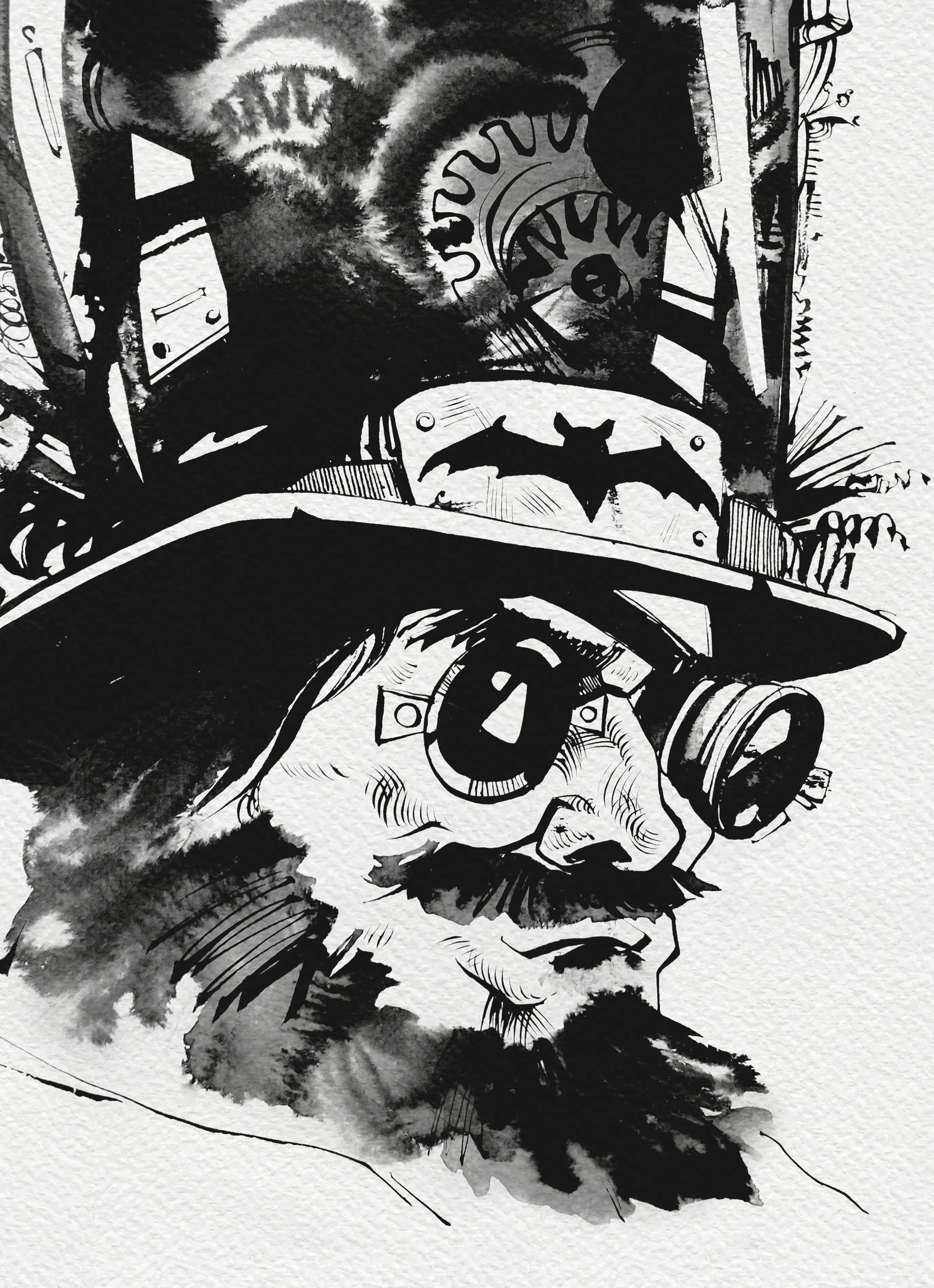 Зображення "Вчений | Scientist" від Олександр Макогон, розмір: 46 x 52 cm, матеріали: туш, бавовняний папір | ink, cotton paper, медіум: Графіка, ціна: $250 Фото 3 з 3.