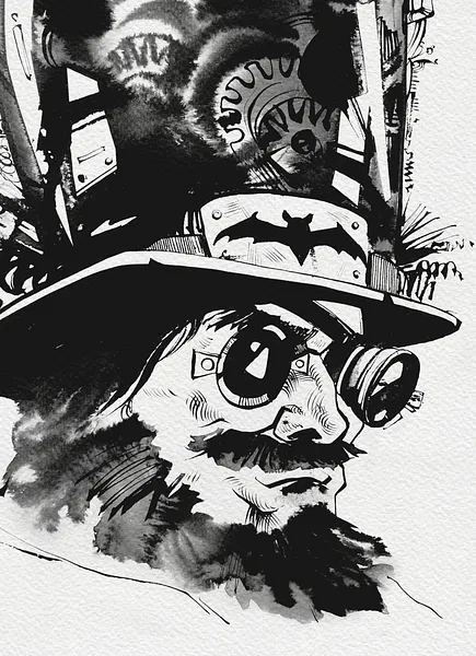 Зображення "Вчений | Scientist" від Олександр Макогон, розмір: 46 x 52 cm, матеріали: туш, бавовняний папір | ink, cotton paper, медіум: Графіка, ціна: $250 Фото 3 з 3.