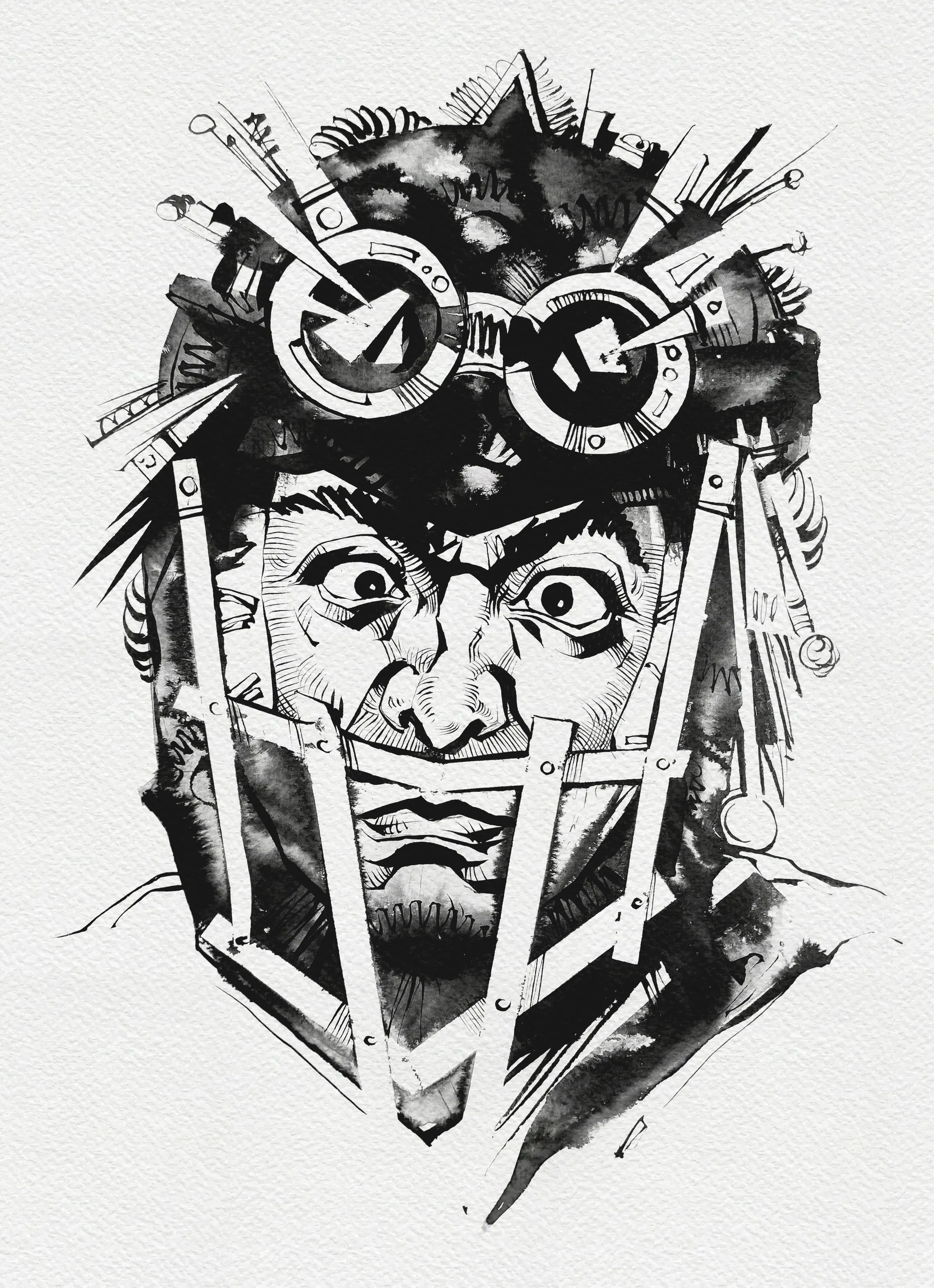 Зображення "Гонщик | Racer" від Олександр Макогон, розмір: 46 x 52 cm, матеріали: туш, бавовняний папір | ink, cotton paper, медіум: Графіка, ціна: $250 Фото 2 з 3.