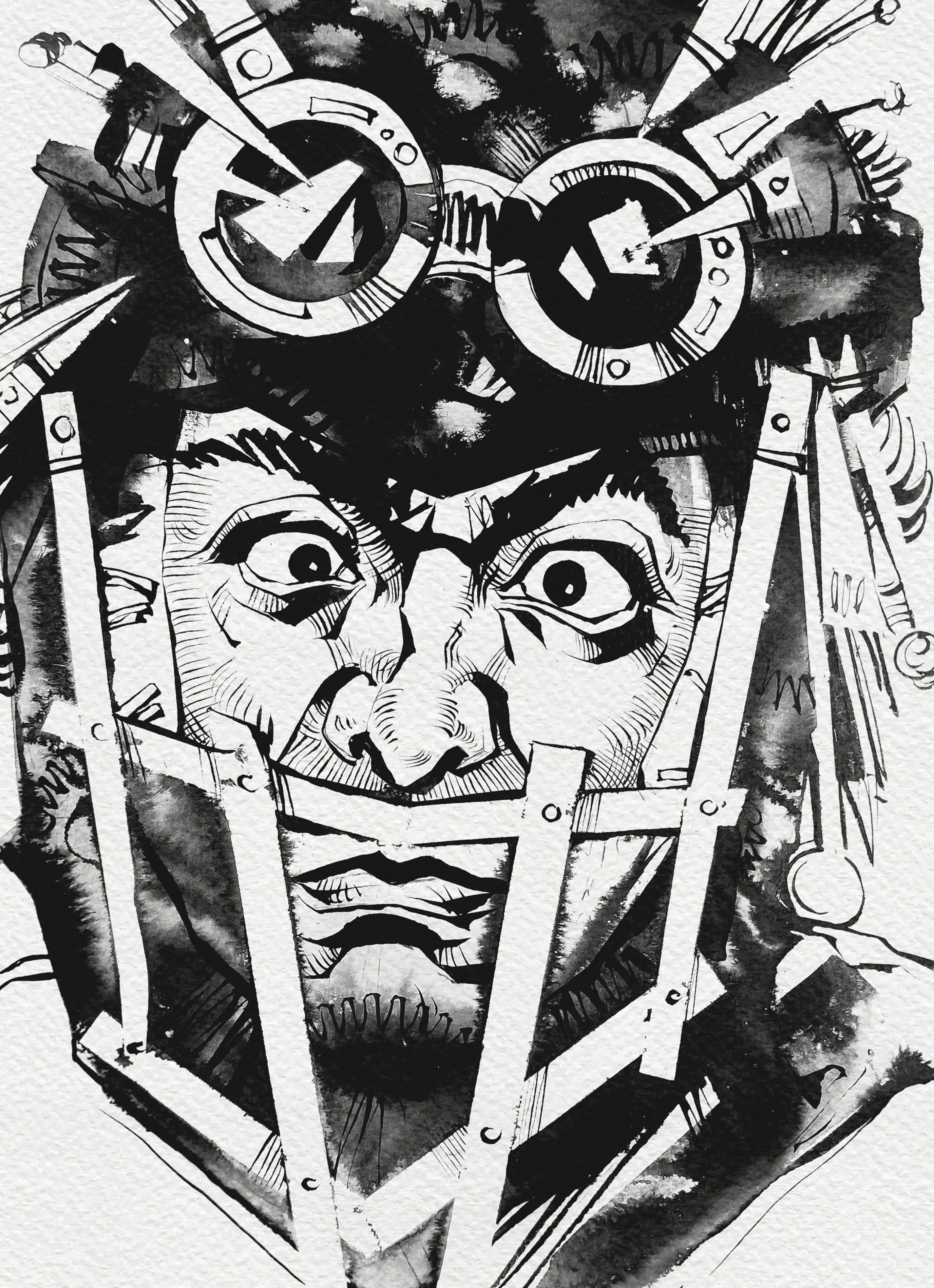 Зображення "Гонщик | Racer" від Олександр Макогон, розмір: 46 x 52 cm, матеріали: туш, бавовняний папір | ink, cotton paper, медіум: Графіка, ціна: $250 Фото 3 з 3.