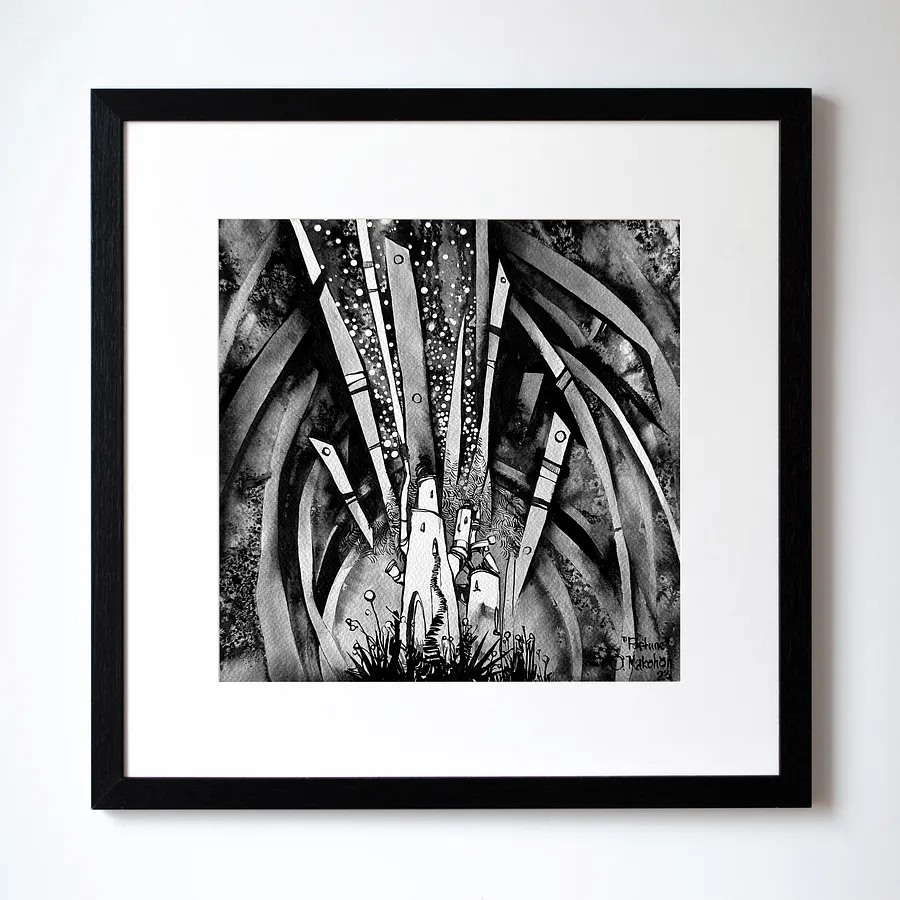 Зображення "Фортуна | Fortune" від Олександр Макогон, розмір: 42 x 42 cm, матеріали: туш, бавовняний папір | ink, cotton paper, медіум: Графіка, ціна: $230 Фото 1 з 3.