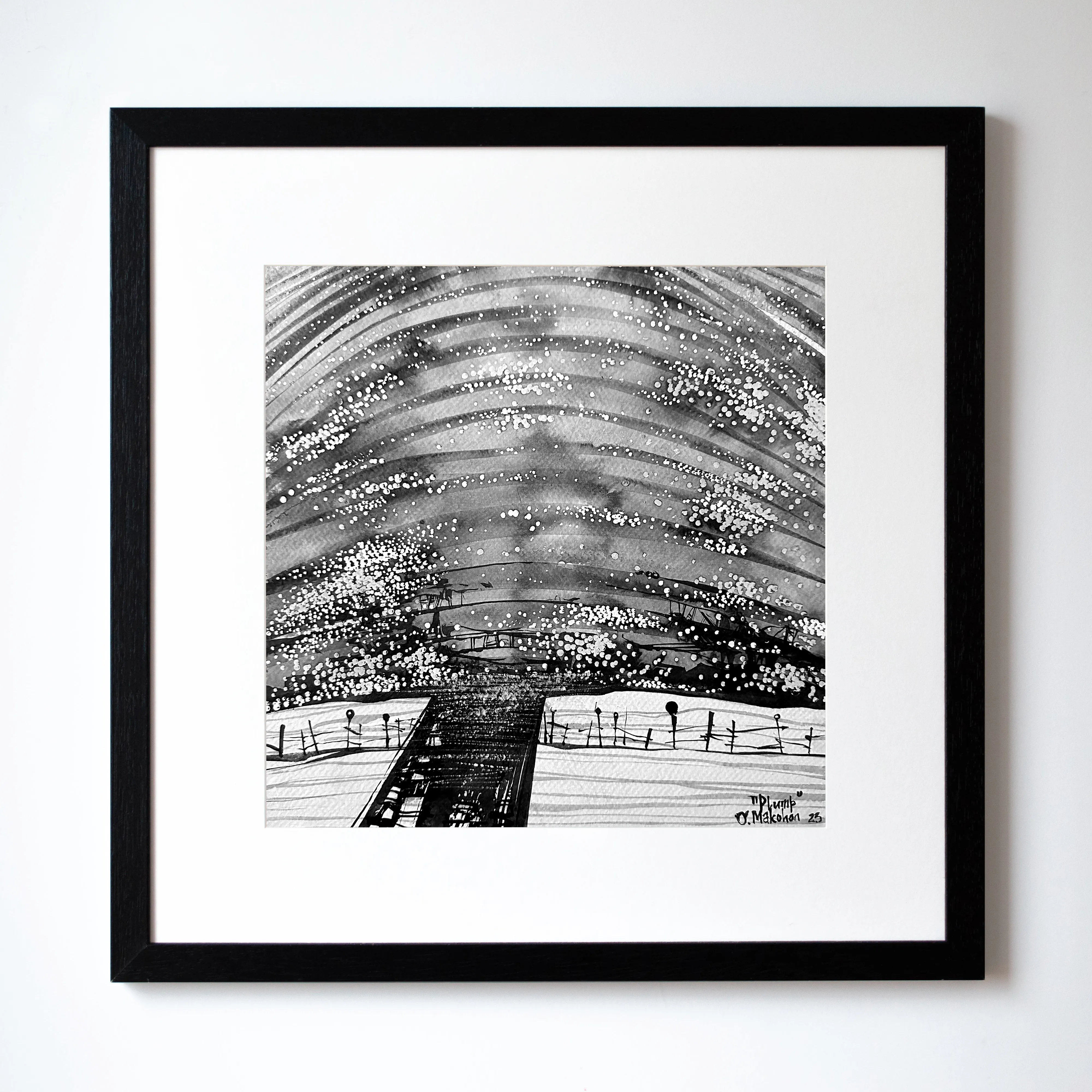 Зображення "Пухкий | Plump" від Олександр Макогон, розмір: 42 x 42 cm, матеріали: туш, бавовняний папір | ink, cotton paper, медіум: Графіка, ціна: $230 Фото 1 з 3.