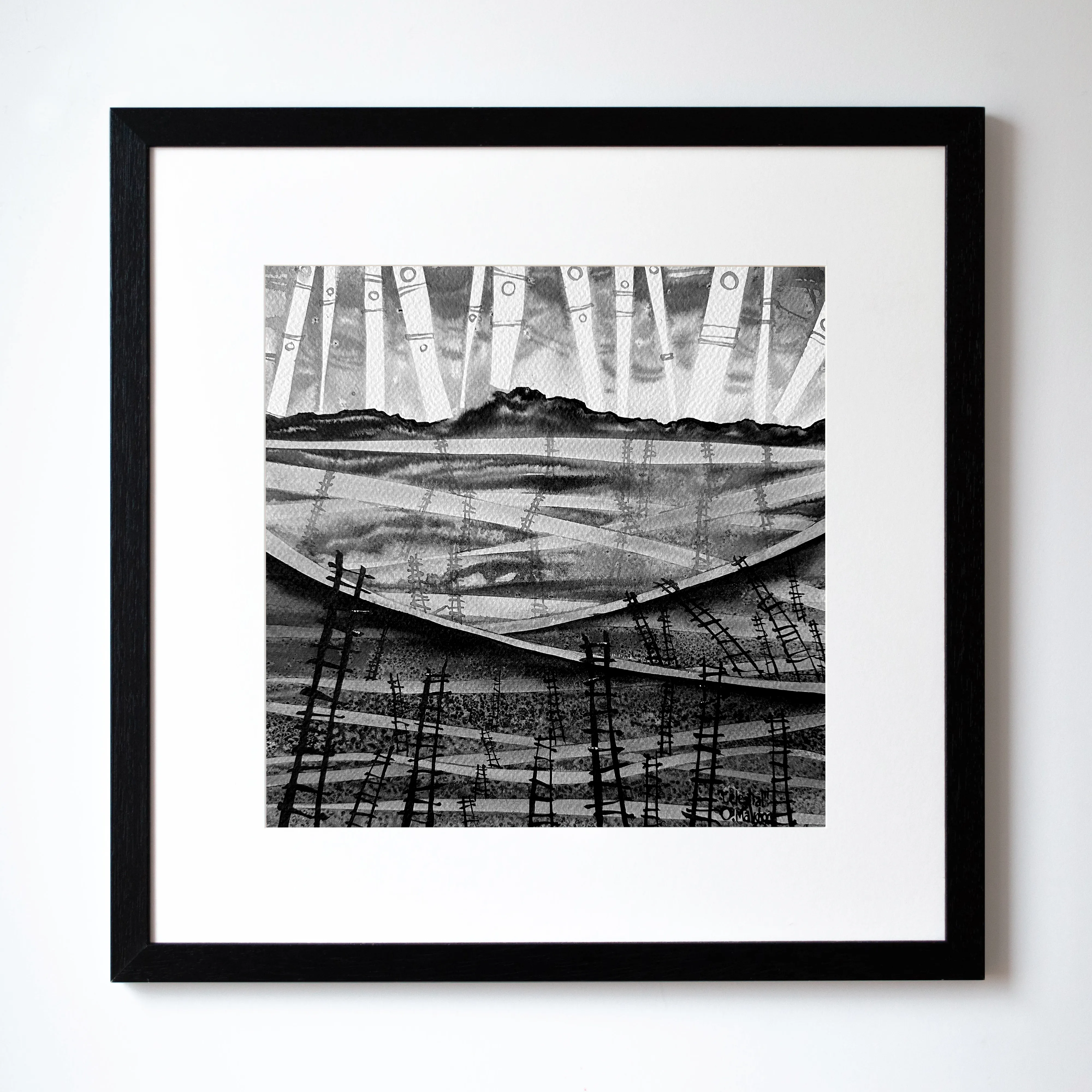 Зображення "Небесний | Celestial" від Олександр Макогон, розмір: 42 x 42 cm, матеріали: туш, бавовняний папір | ink, cotton paper, медіум: Графіка, ціна: $230 Фото 1 з 3.