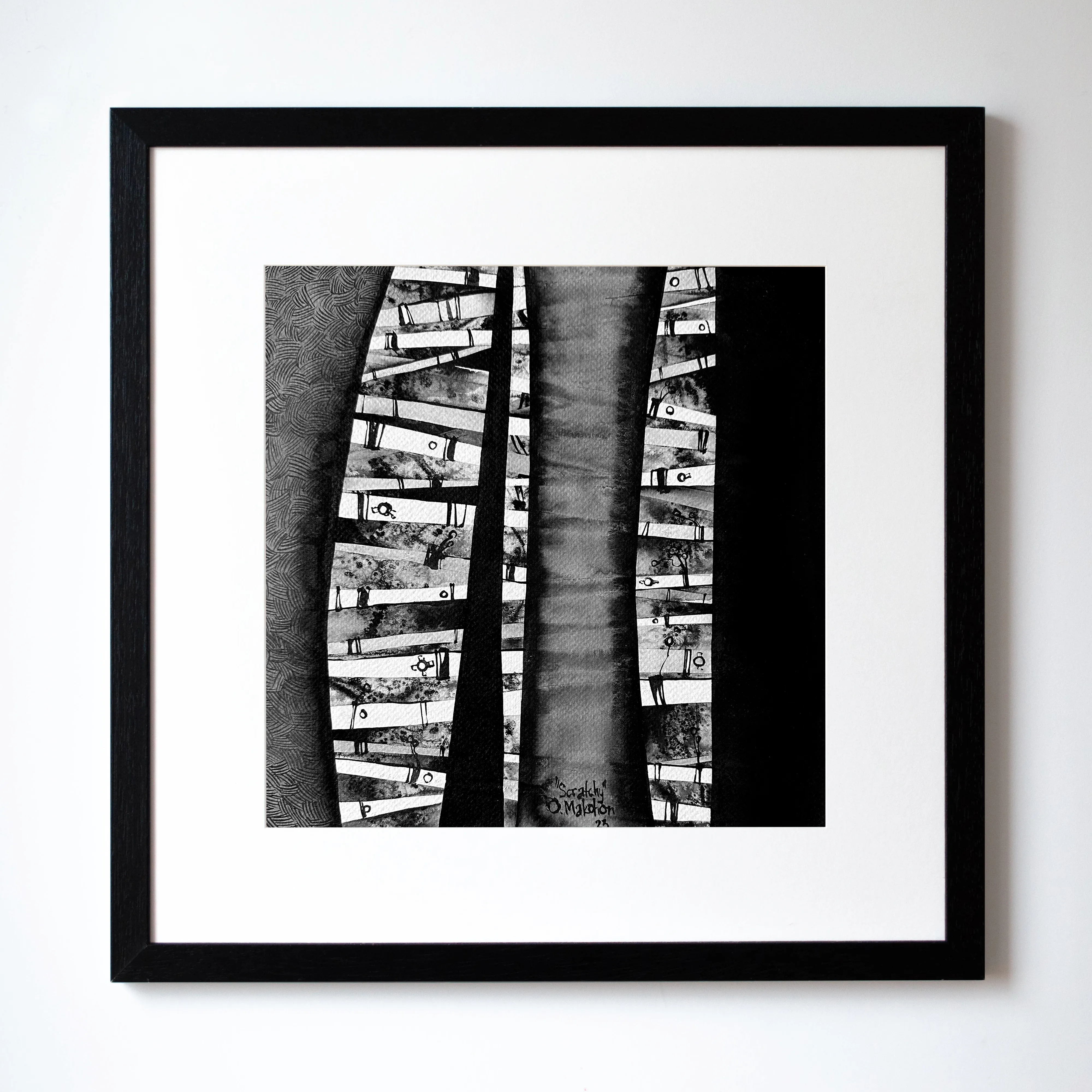 Зображення "Подряпаний | Scratchy" від Олександр Макогон, розмір: 42 x 42 cm, матеріали: туш, бавовняний папір | ink, cotton paper, медіум: Графіка, ціна: $230 Фото 1 з 3.