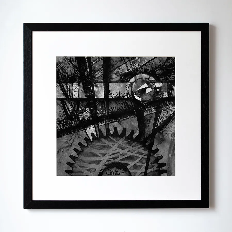 Зображення "Масивний | Massive" від Олександр Макогон, розмір: 42 x 42 cm, матеріали: туш, бавовняний папір | ink, cotton paper, медіум: Графіка, ціна: $230 Фото 1 з 4.