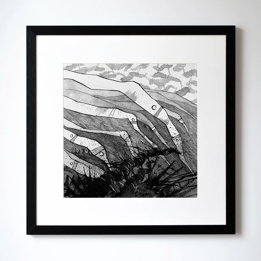 Зображення "Поспіх | Rush " від Олександр Макогон, розмір: 42 x 42 cm, матеріали: туш, бавовняний папір | ink, cotton paper, медіум: Графіка, ціна: $230 Фото 1 з 4.