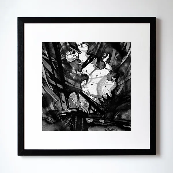 Зображення "Вогонь | Fire" від Олександр Макогон, розмір: 42 x 42 cm, матеріали: туш, бавовняний папір | ink, cotton paper, медіум: Графіка, ціна: $230 Фото 1 з 4.