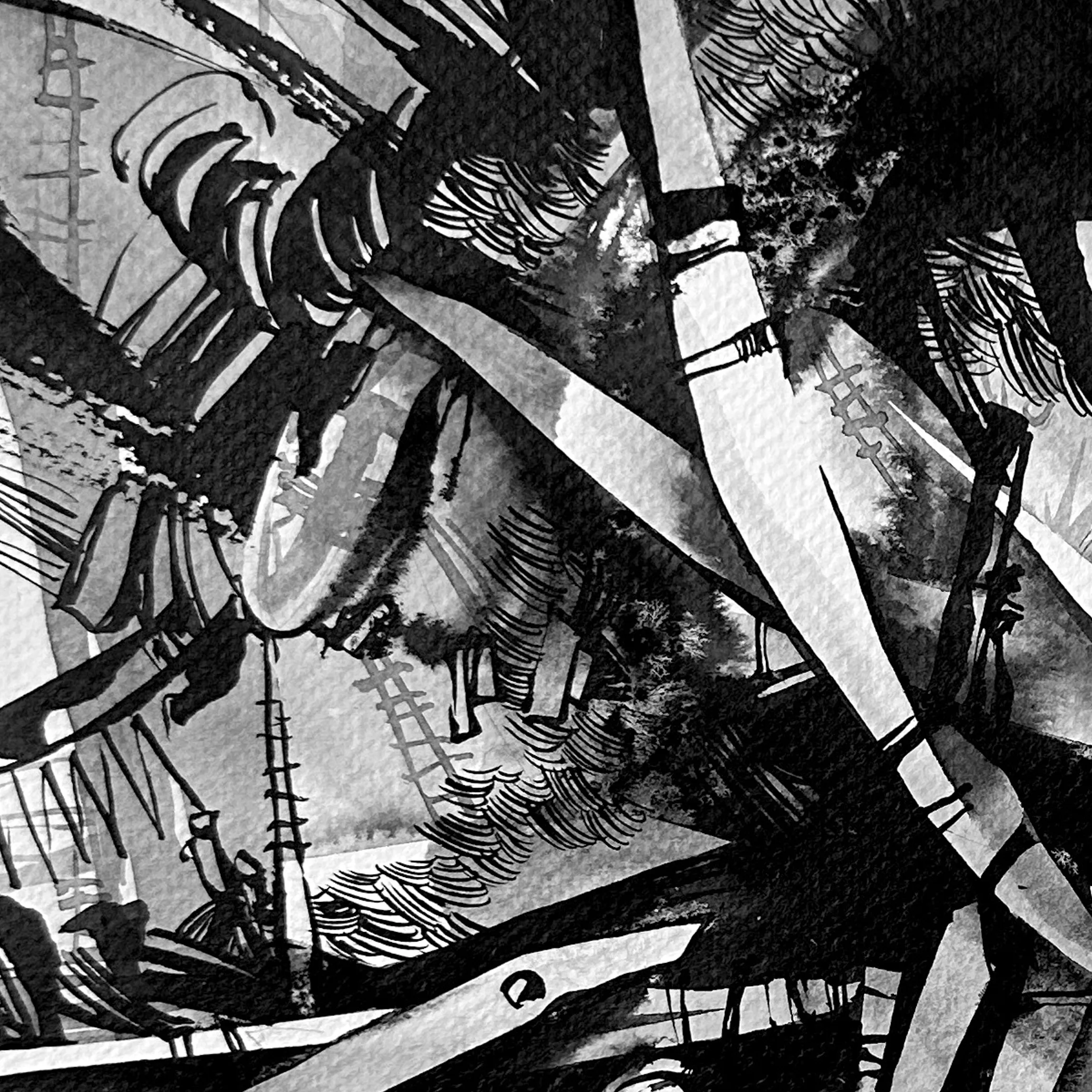 Зображення "Сон | Dream" від Олександр Макогон, розмір: 42 x 42 cm, матеріали: туш, бавовняний папір | ink, cotton paper, медіум: Графіка, ціна: $230 Фото 3 з 4.