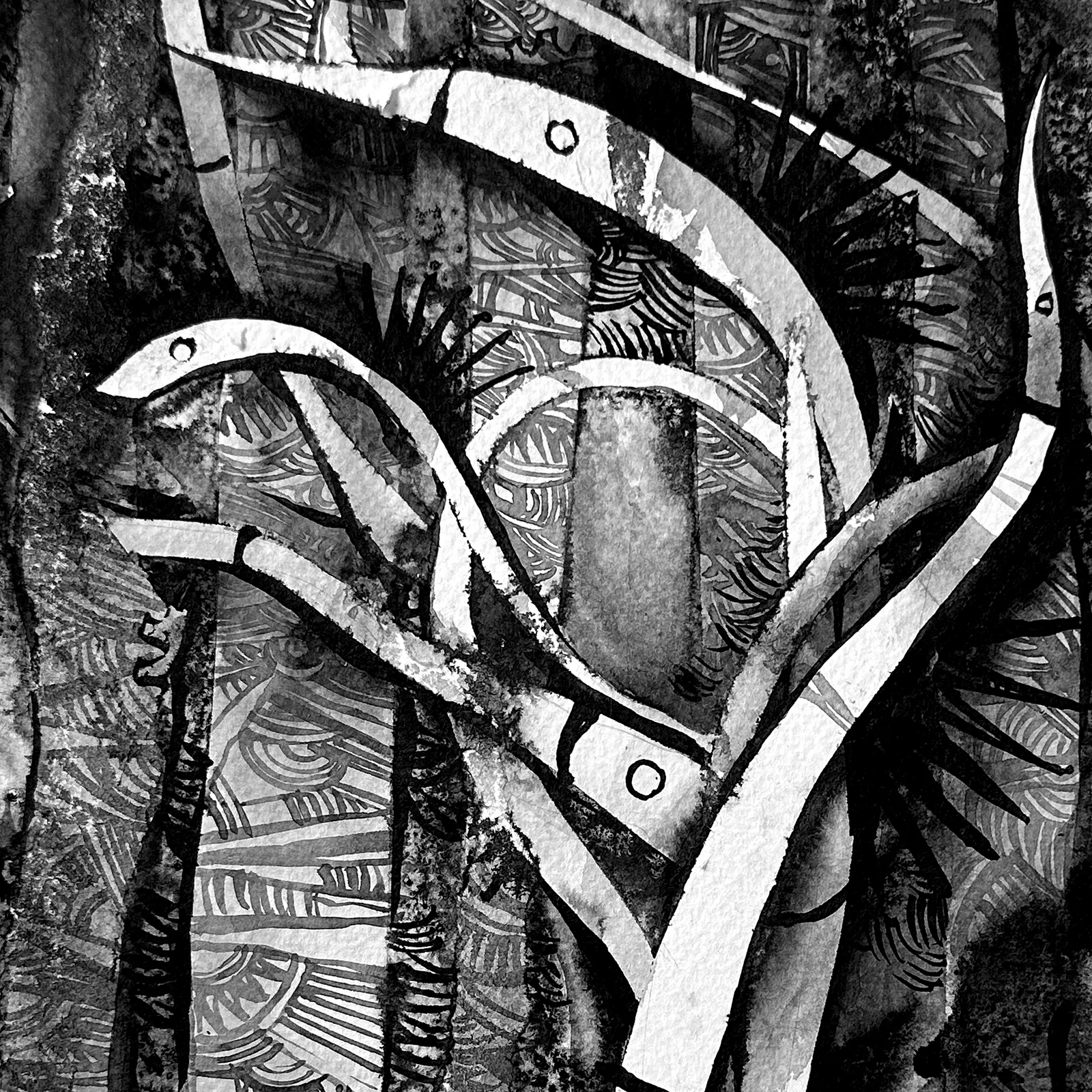 Зображення "Зростання | Rise" від Олександр Макогон, розмір: 42 x 42 cm, матеріали: туш, бавовняний папір | ink, cotton paper, медіум: Графіка, ціна: $230 (≈ 10 358 грн) Фото 2 з 3.