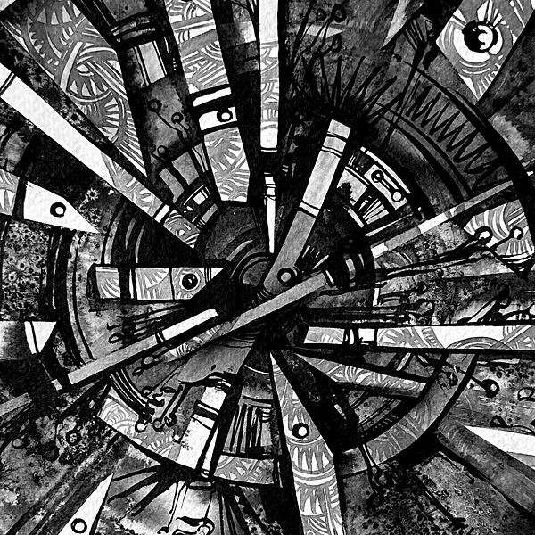 Зображення "Паморозь | Frost" від Олександр Макогон, розмір: 42 x 42 cm, матеріали: туш, бавовняний папір | ink, cotton paper, медіум: Графіка, ціна: $230 Фото 2 з 3.