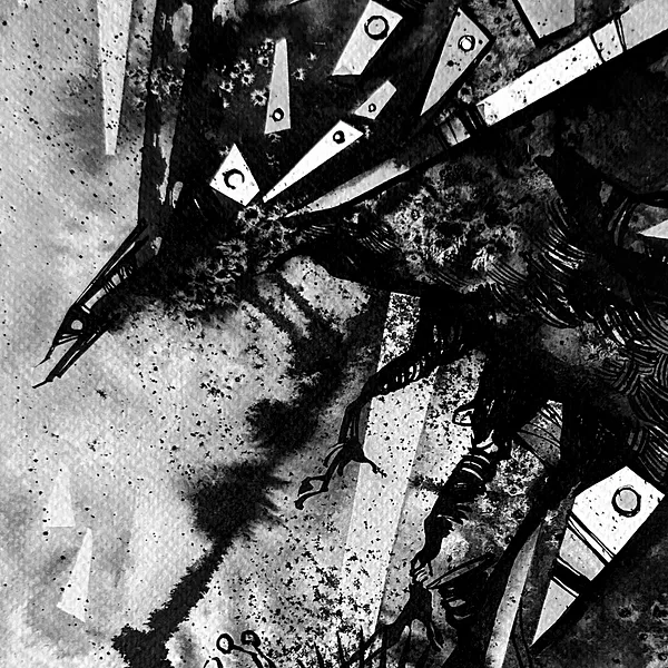 Зображення "Звір | Beast" від Олександр Макогон, розмір: 42 x 42 cm, матеріали: туш, бавовняний папір | ink, cotton paper, медіум: Графіка, ціна: $230 Фото 3 з 3.