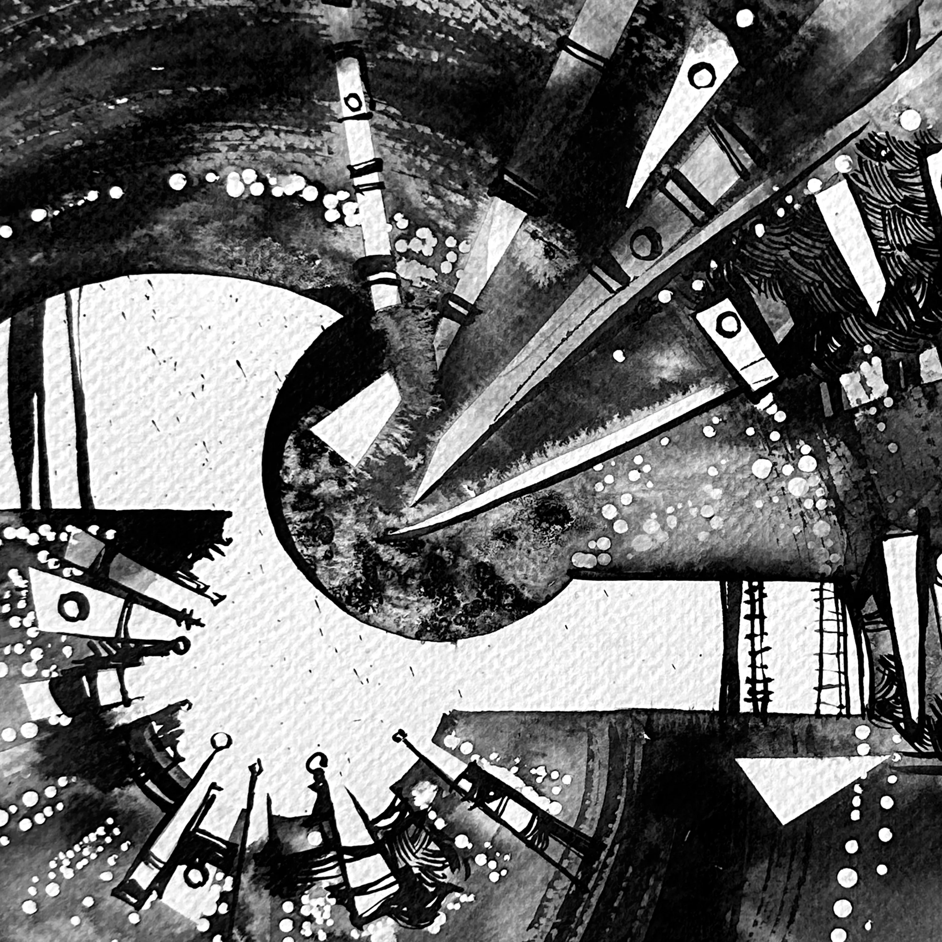 Зображення "Видалити | Remove" від Олександр Макогон, розмір: 42 x 42 cm, матеріали: туш, бавовняний папір | ink, cotton paper, медіум: Графіка, ціна: $230 Фото 3 з 4.