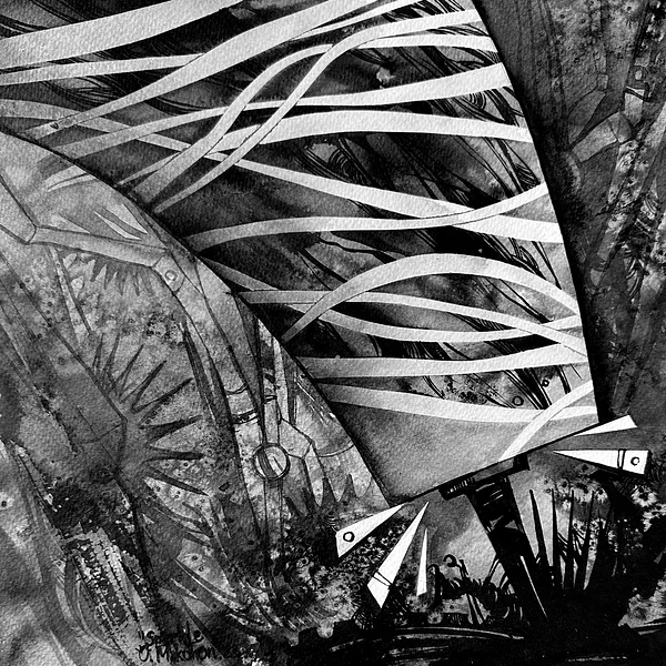 Зображення "Іскра | Sparkle" від Олександр Макогон, розмір: 42 x 42 cm, матеріали: туш, бавовняний папір | ink, cotton paper, медіум: Графіка, ціна: $230 Фото 2 з 4.