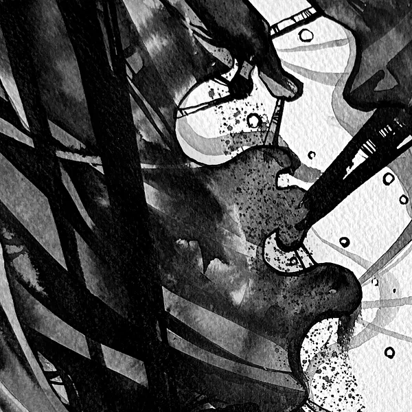 Зображення "Вогонь | Fire" від Олександр Макогон, розмір: 42 x 42 cm, матеріали: туш, бавовняний папір | ink, cotton paper, медіум: Графіка, ціна: $230 Фото 4 з 4.