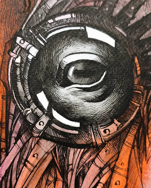 Зображення "Вільна | Free" від Олександр Макогон, розмір: 52 х 62 cм, матеріали: туш, акварель, бавовняний папір | ink, watercolor on cotton paper, медіум: Графіка, серія: Horses, ціна: $350 Фото 4 з 4.