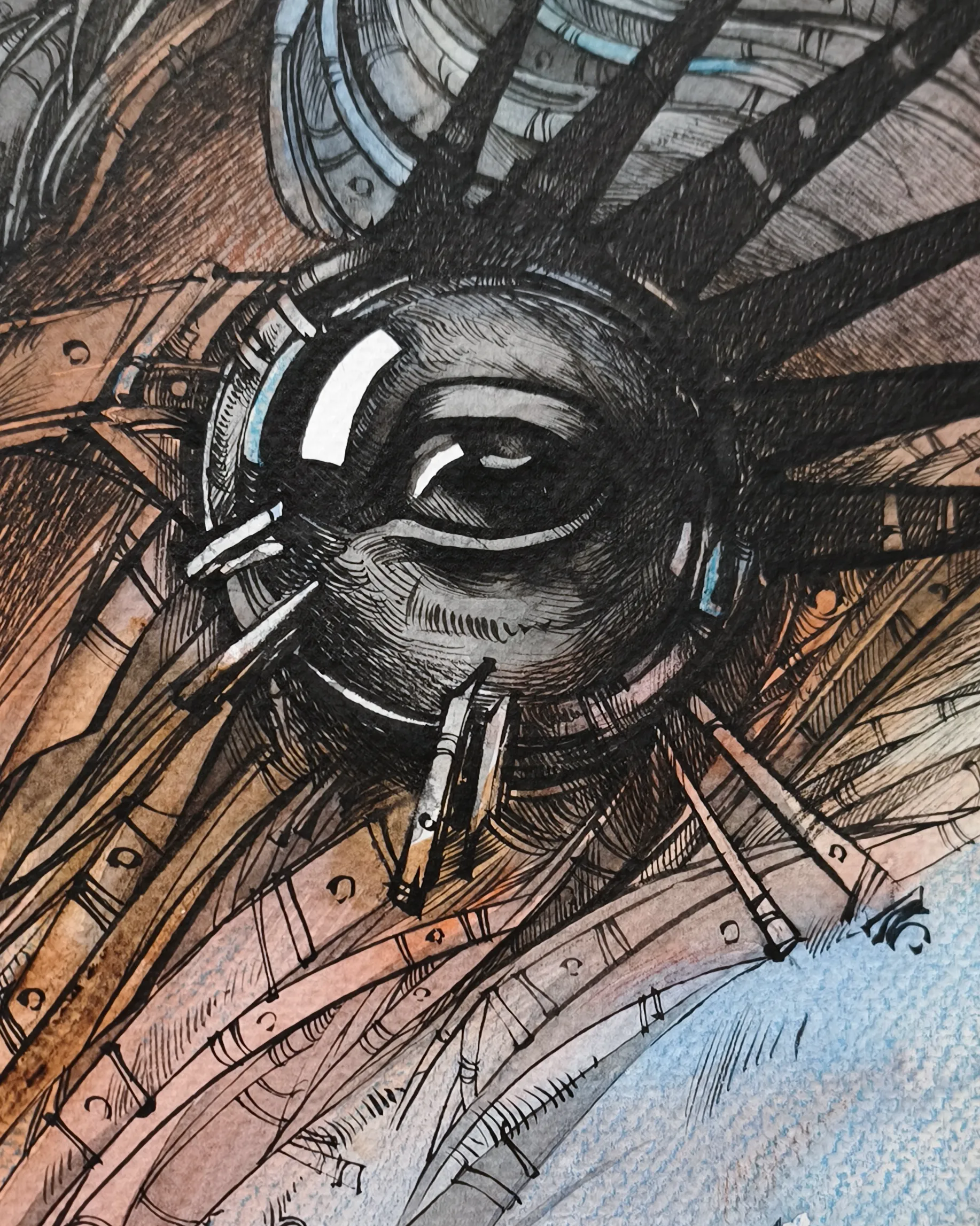 Зображення "Стрімкий | Rapid" від Олександр Макогон, розмір: 52 х 62 cм, матеріали: туш, акварель, бавовняний папір | ink, watercolor on cotton paper, медіум: Графіка, серія: Horses, ціна: €350 Фото 5 з 5.