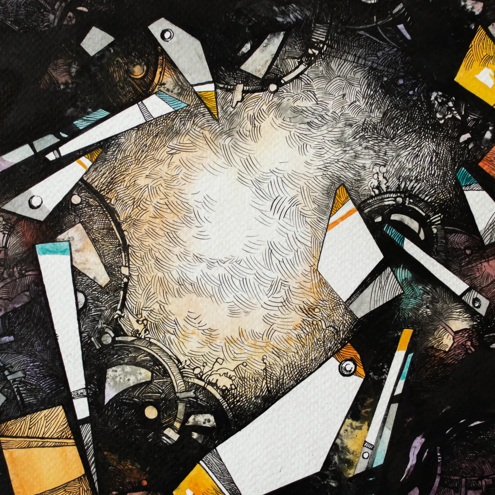 Зображення "Портал | Portal" від Олександр Макогон, розмір: 44 x 44 cm, матеріали: Мастило, акварель, папір, медіум: Графіка, місто: Львів, Україна, серія: Abstract, ціна: $250 Фото 4 з 4.