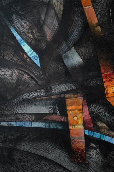 Зображення "Шаман | Shaman" від Олександр Макогон, розмір: 69 x 79 см, матеріали: Туш, акварель, папір, медіум: Графіка, ціна: $550 Фото 5 з 14.