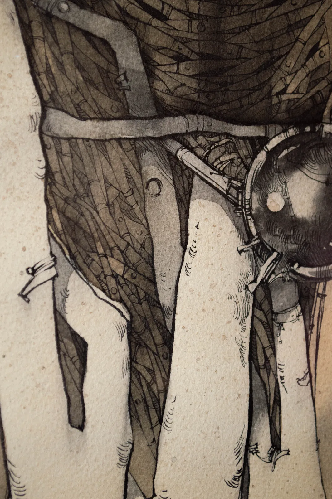 Зображення "Три Брати | Three Brothers" від Олександр Макогон, розмір: 41 х 51 см, матеріали: Туш, кава, вино, папір, медіум: Графіка, серія: Abstract, ціна: $300 Фото 5 з 7.