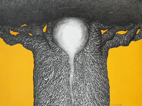 Зображення "Дерево Життя ІІІ | Tree of Life ІІІ" від Олександр Макогон, розмір: 52 х 62 cм, матеріали: ink, gouache, cotton paper | туш, гуаш, бавовняний папір, медіум: Графіка, серія: Tree of Life, ціна: $260 Фото 3 з 10.